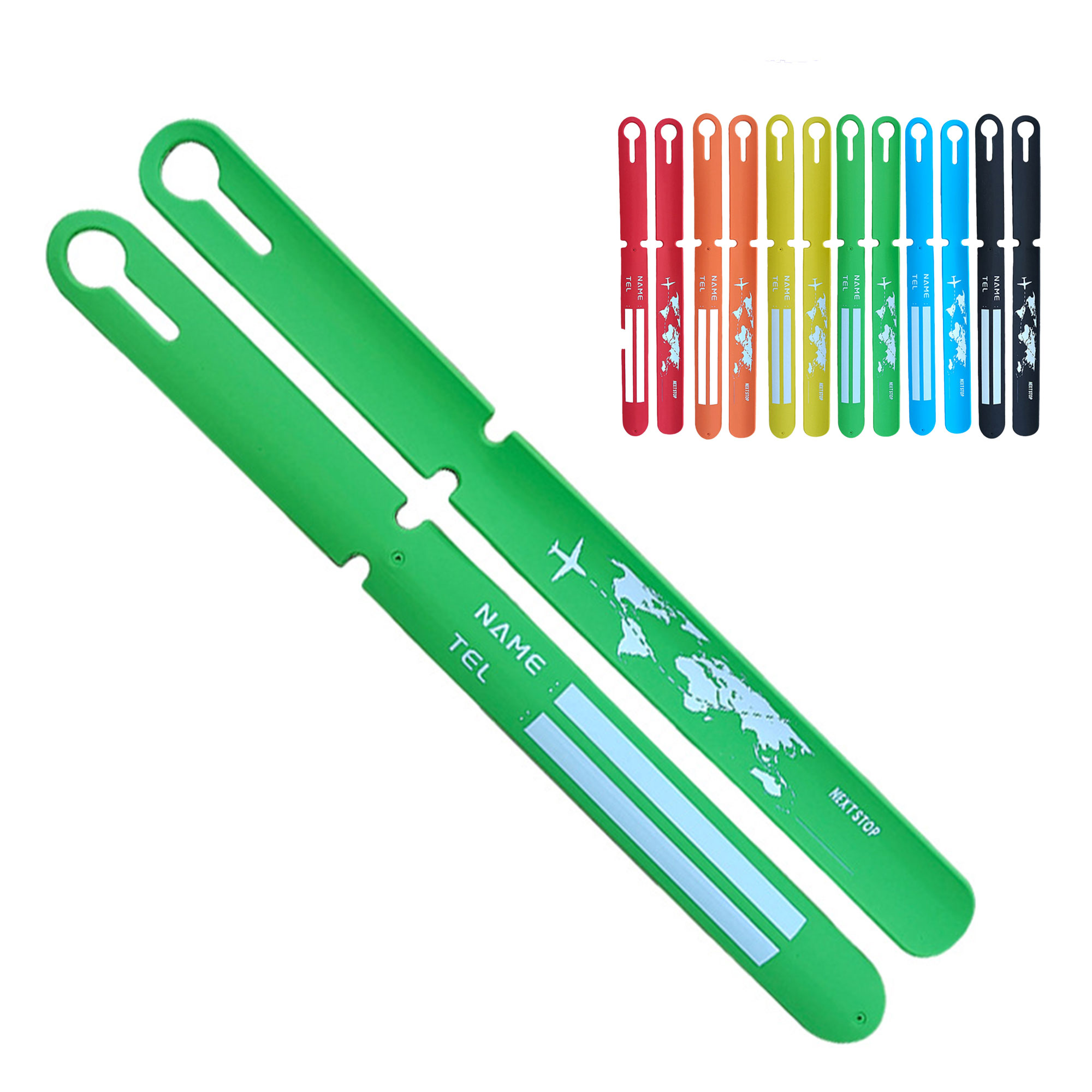 Silicone Slap Bracelet Luggage Tag 4