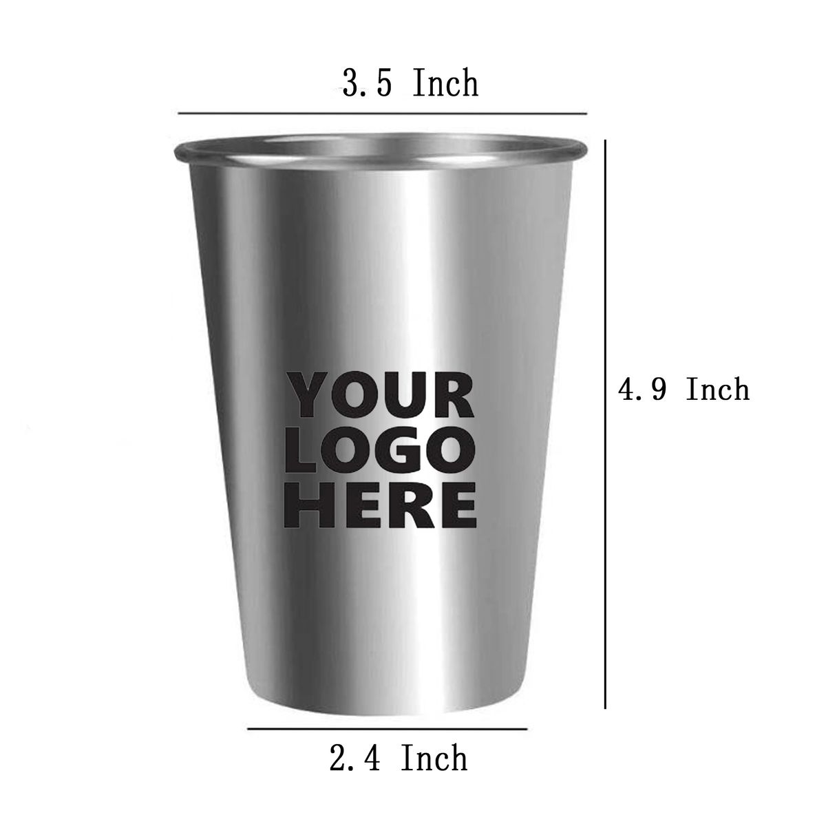 16 Oz Stainless Steel Pint Cup