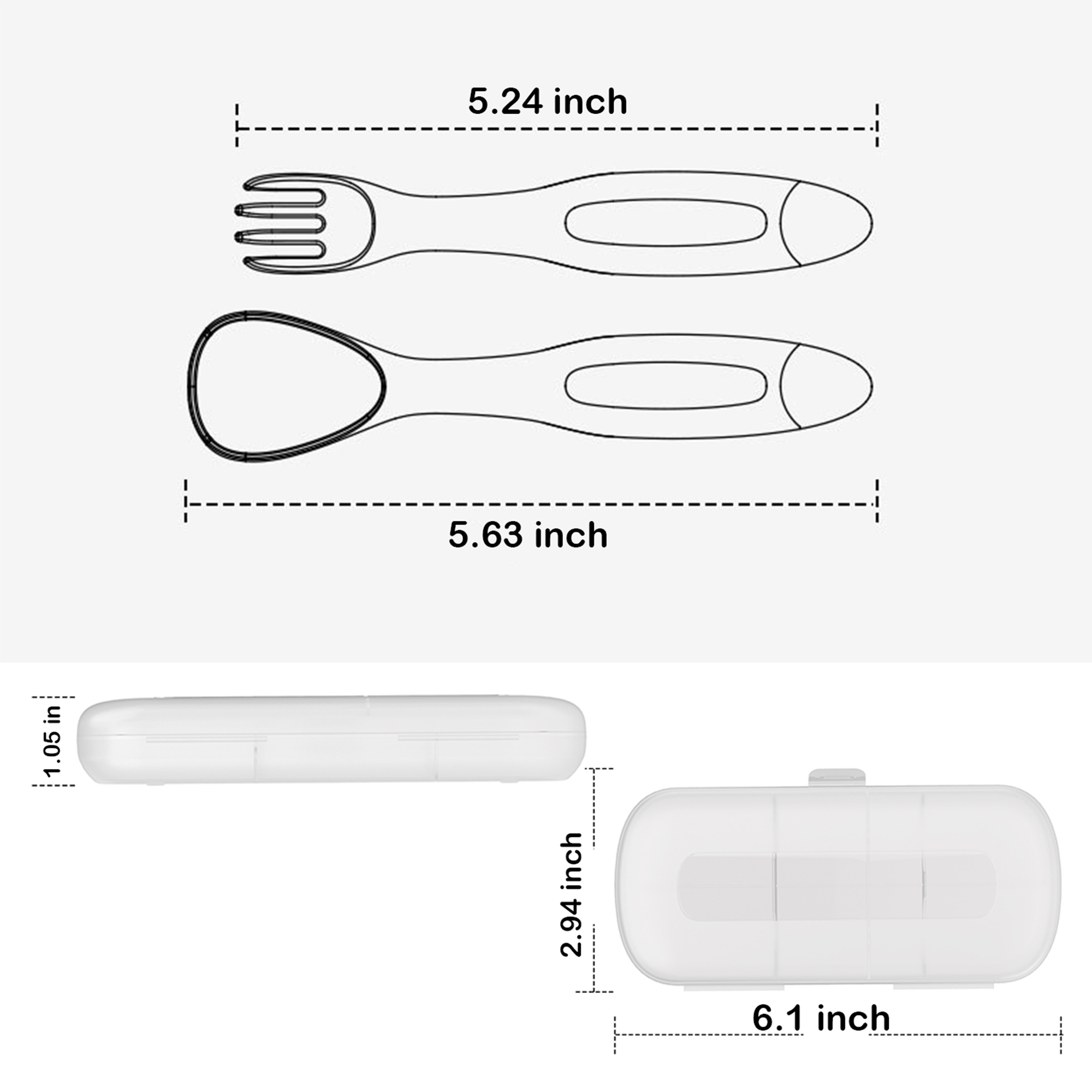 Bendable Baby Utensils - Travel Case Included 5