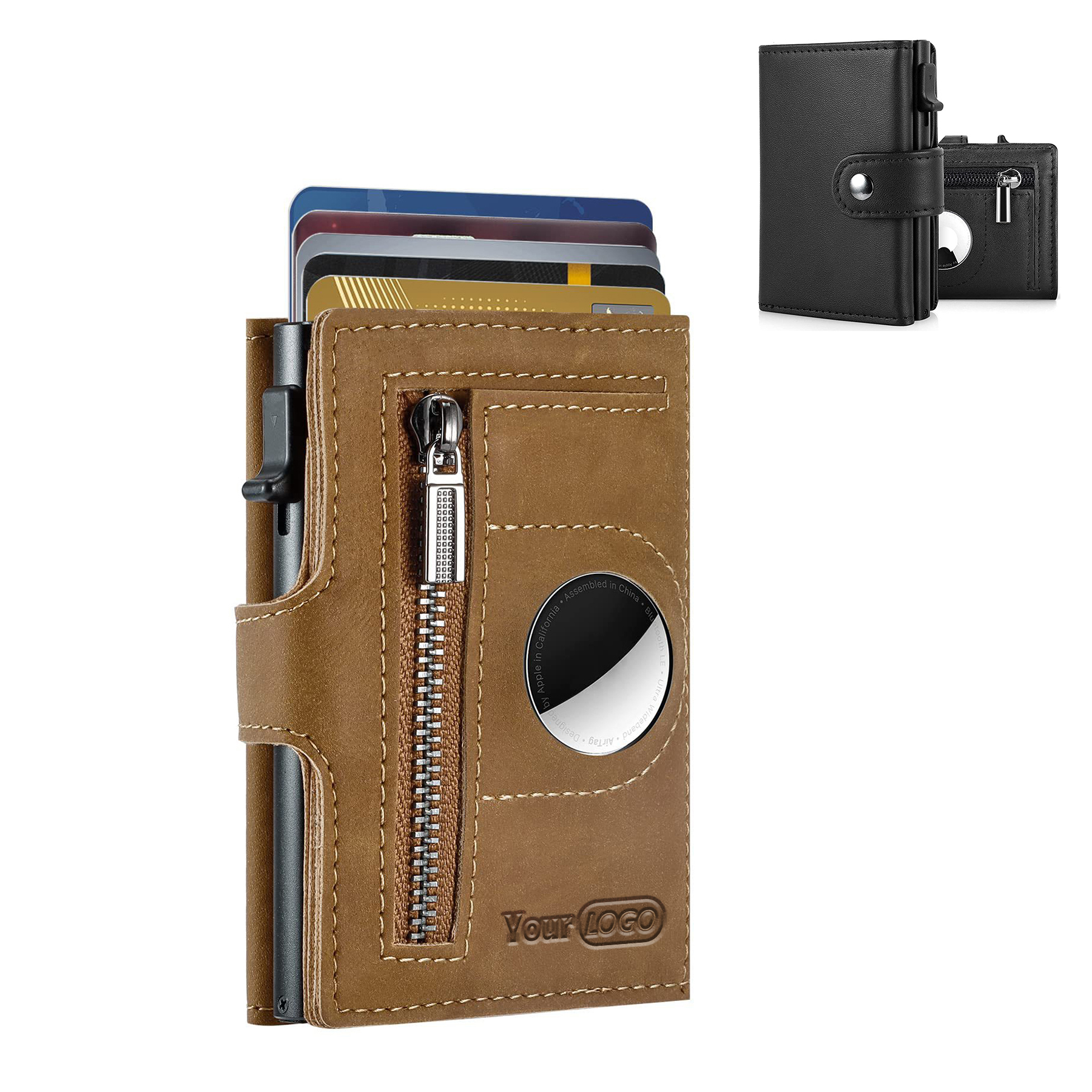 Genuine leather RFID anti-theft card holder 7