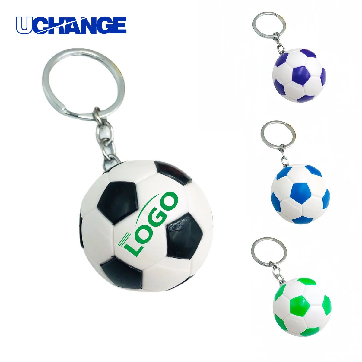 Mini Plastic Soccer Ball Keychain