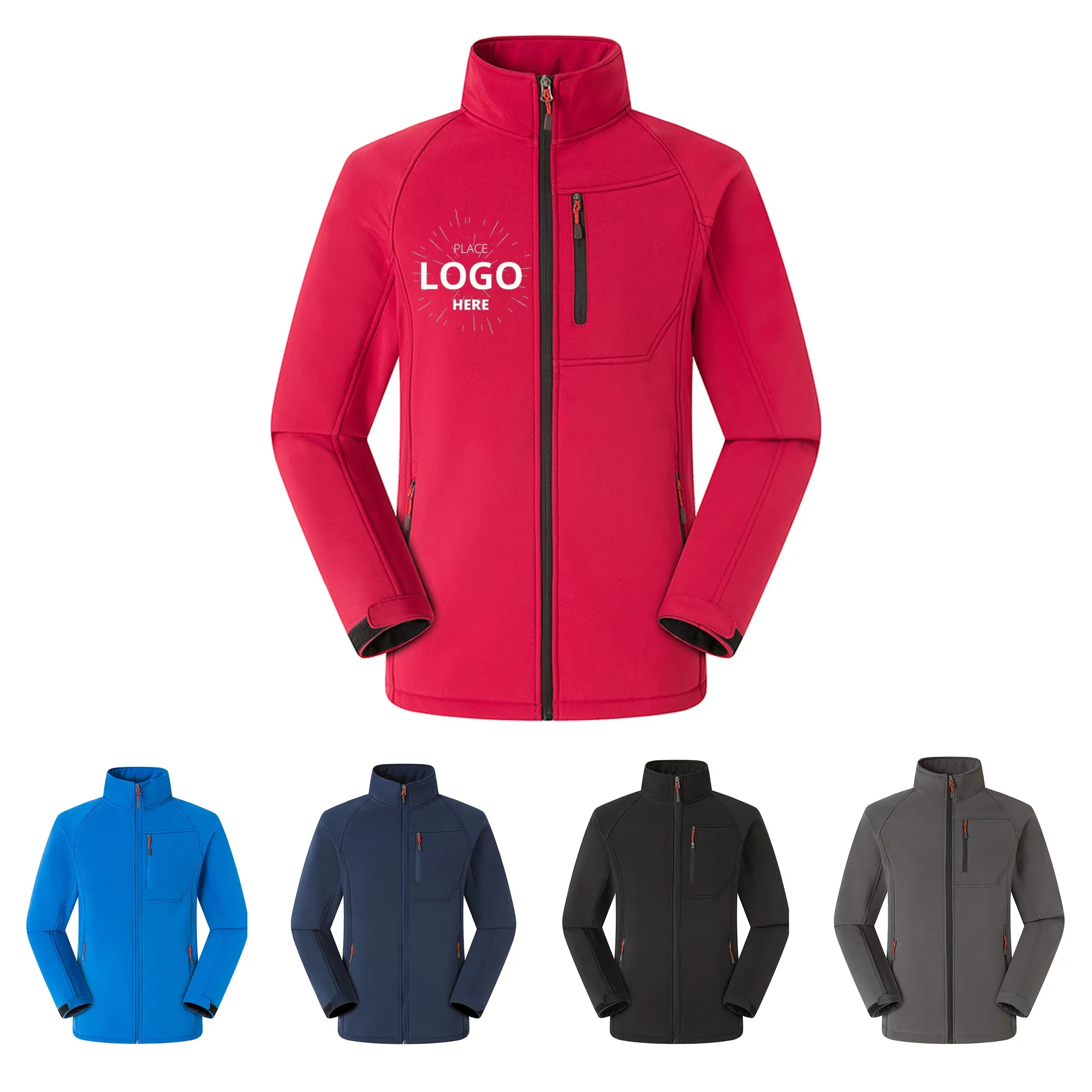 Unisex Polyester Performance Soft Shell Outerwear Jacket