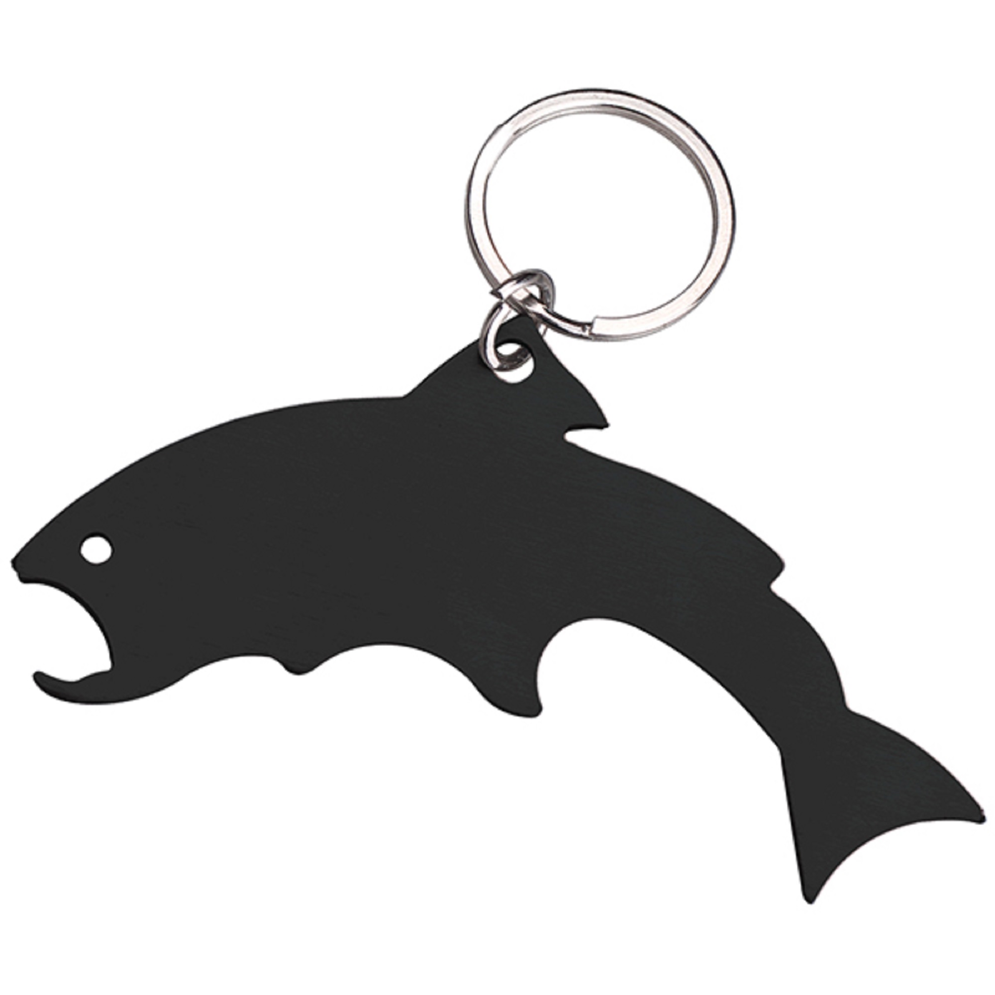 Trout Shaped Stainless Steel Bottle Opener w/ Key Ring 10