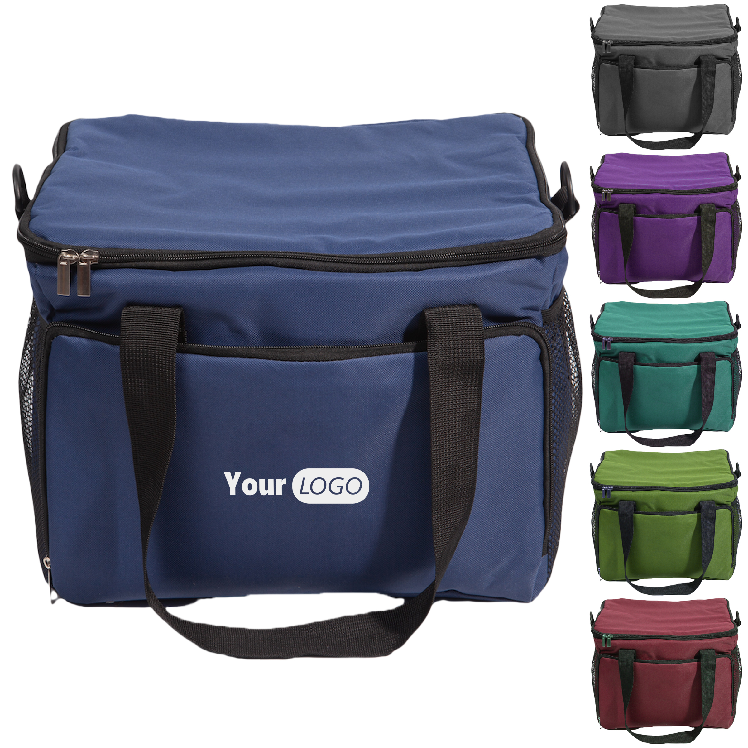 Nylon Functional Navy Blue Cooler Bag 6