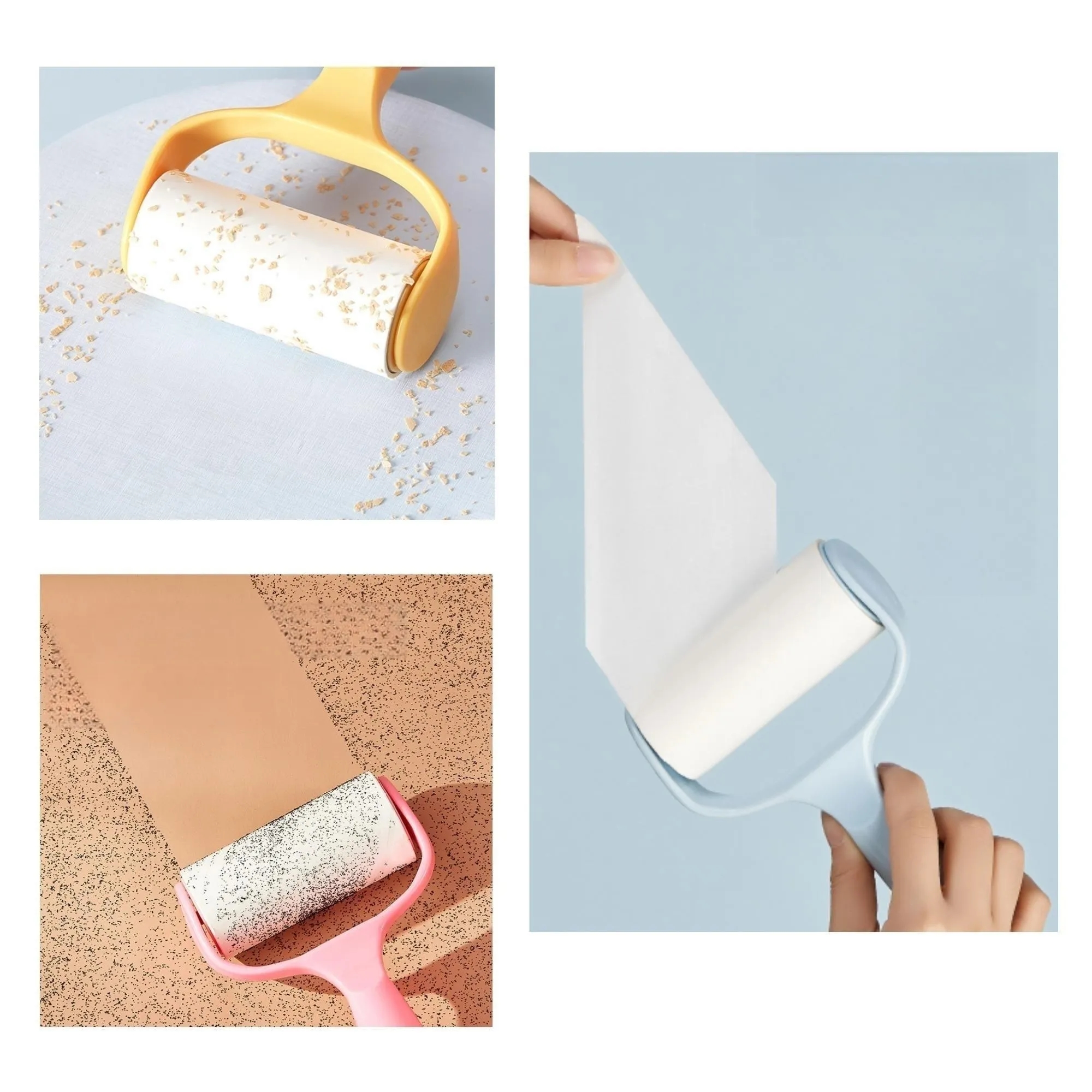 Plastic Sticky Lint Roller Portable Pet Hair Remover 6