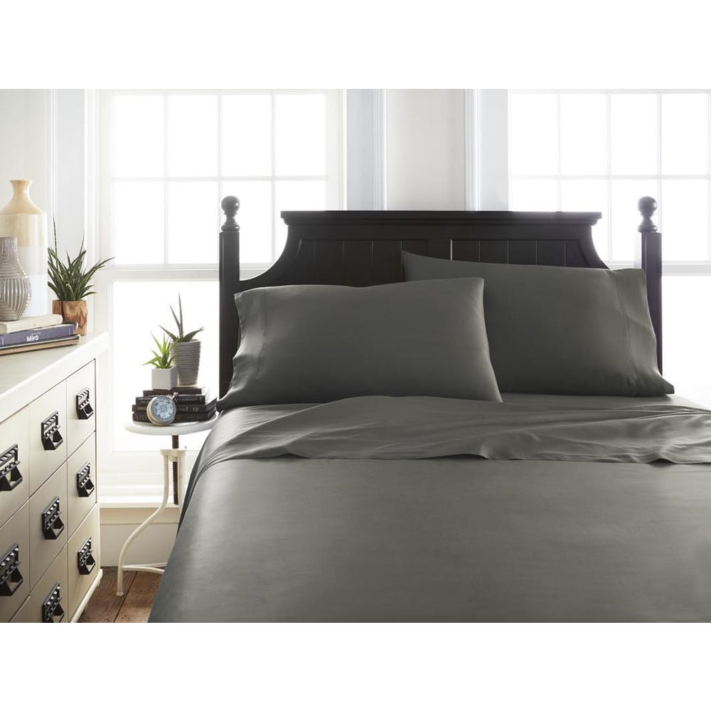 Bamboo Bed Sheet Sets - Gray Queen 4 Piece 3