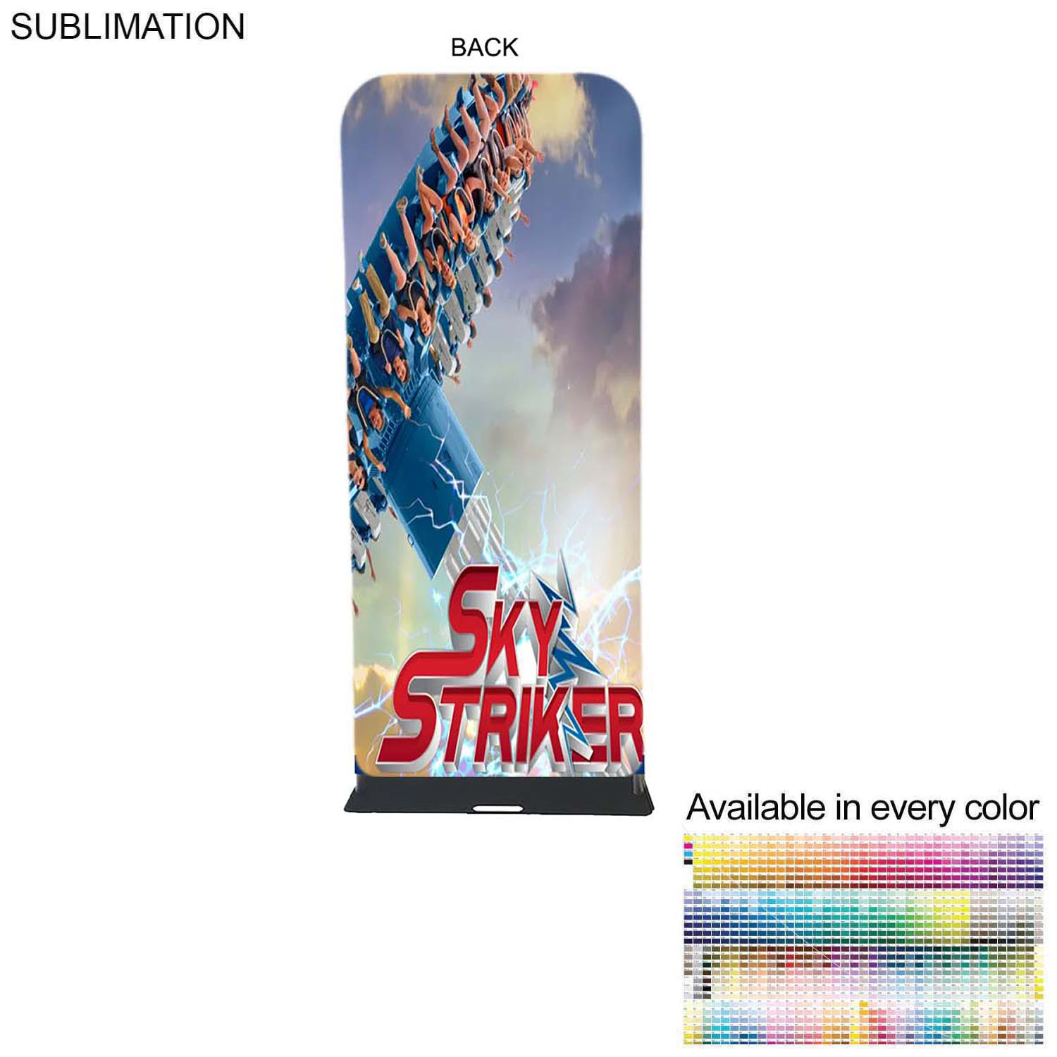 48Hr Quick Ship - Event package, 3'W Fabric banner and Premium 6' tablecloth closed back 7