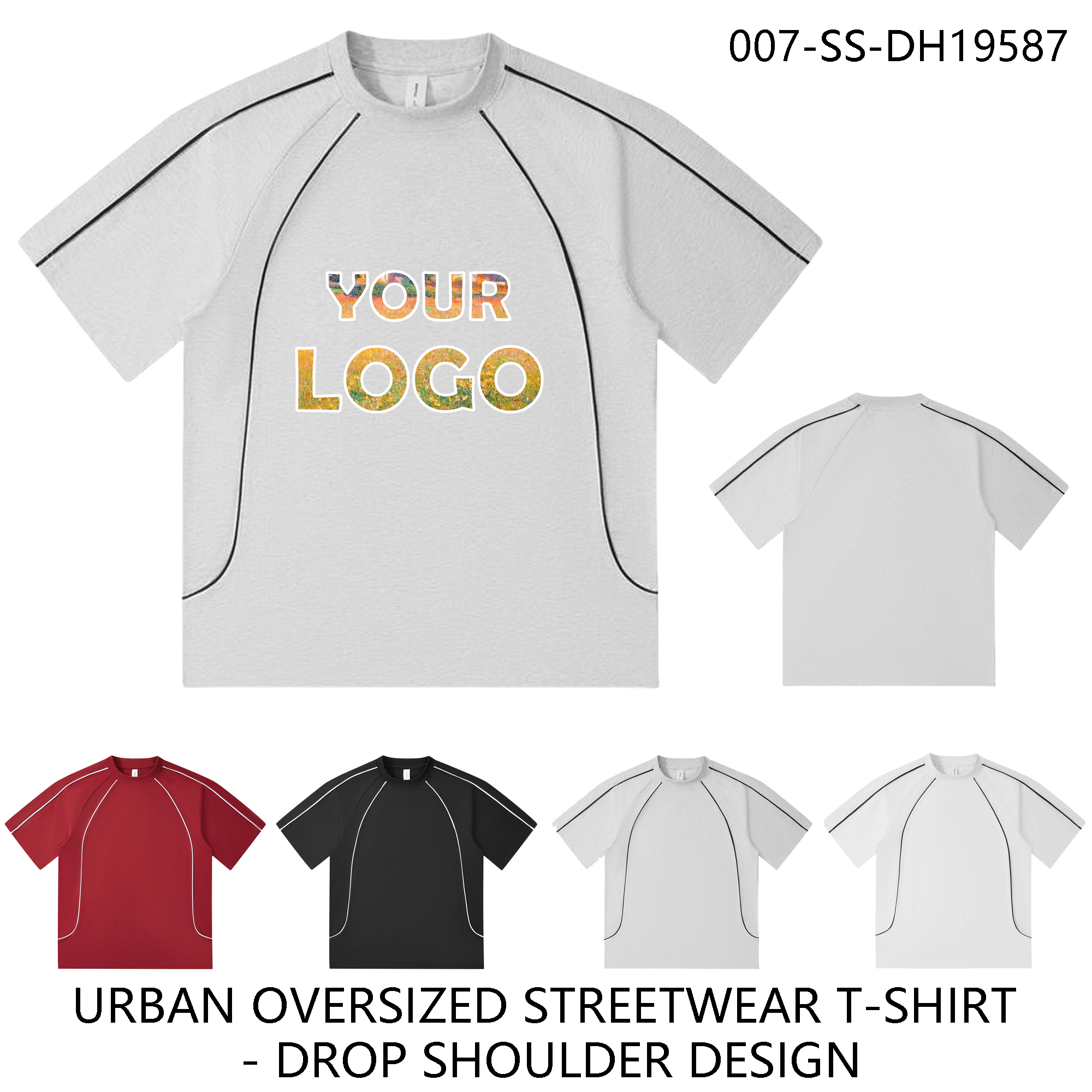 Trendy American Streetwear Heavyweight Pure Cotton Relaxed Fit Short Sleeve 2