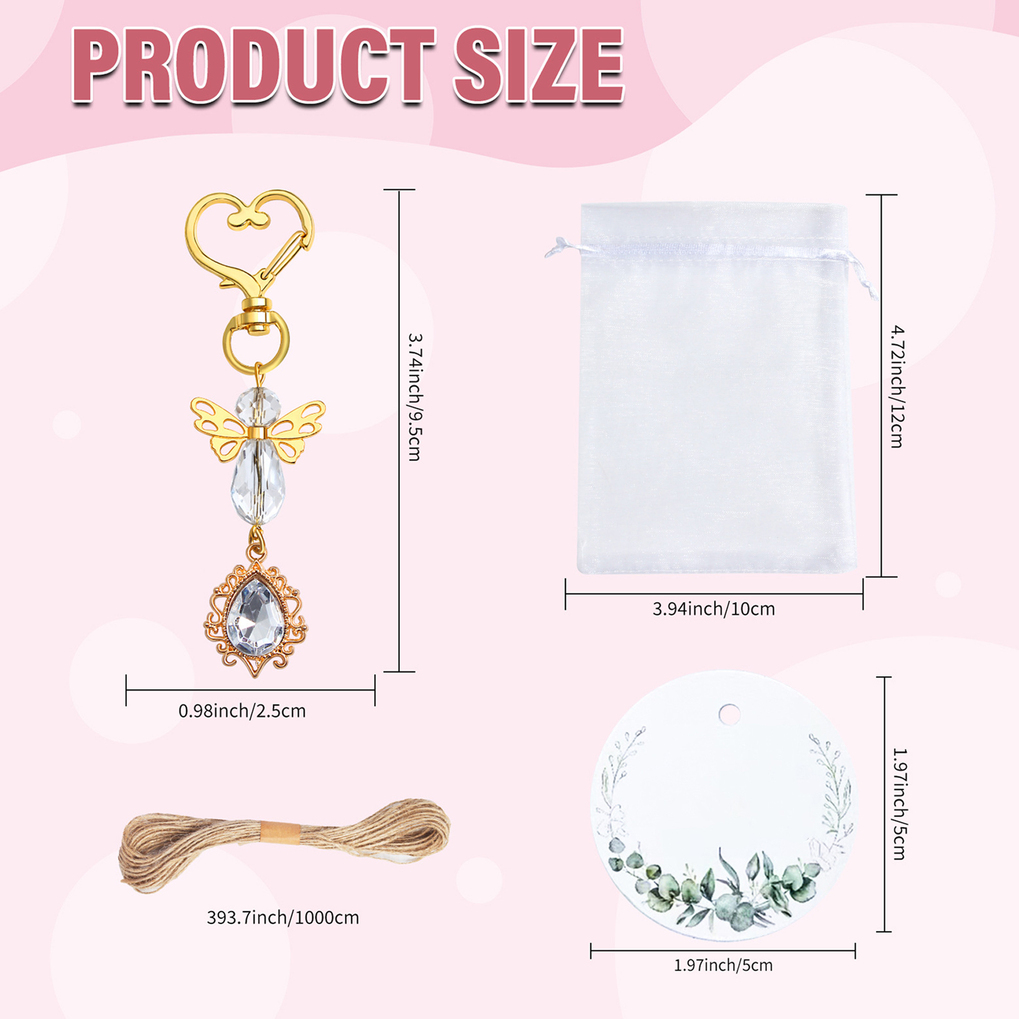 Angel Keychain Gift Set With Tags And Bags 4