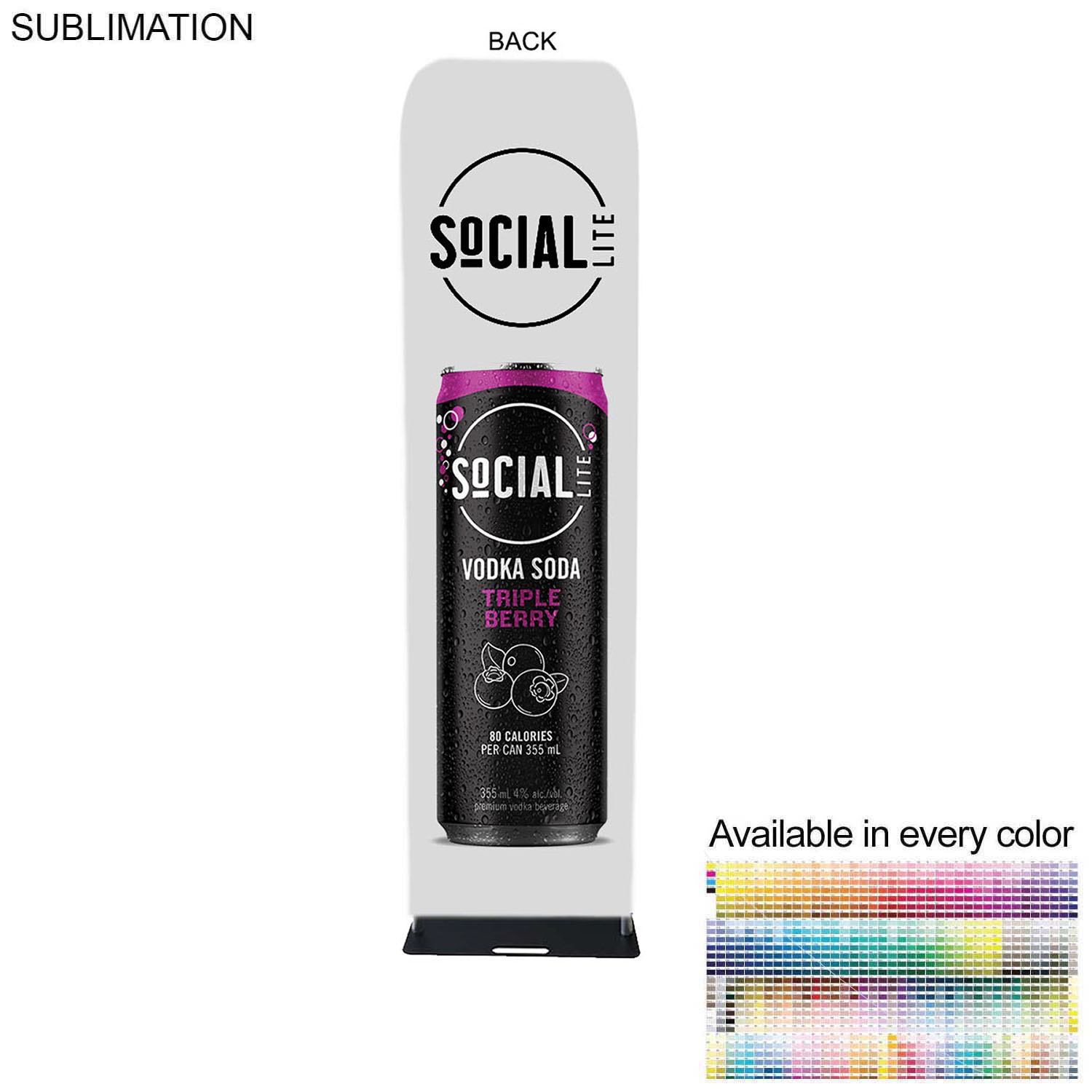 72Hr Fast Ship - Event package, 2'W Fabric banner and Premium 6' tablecloth open back 12