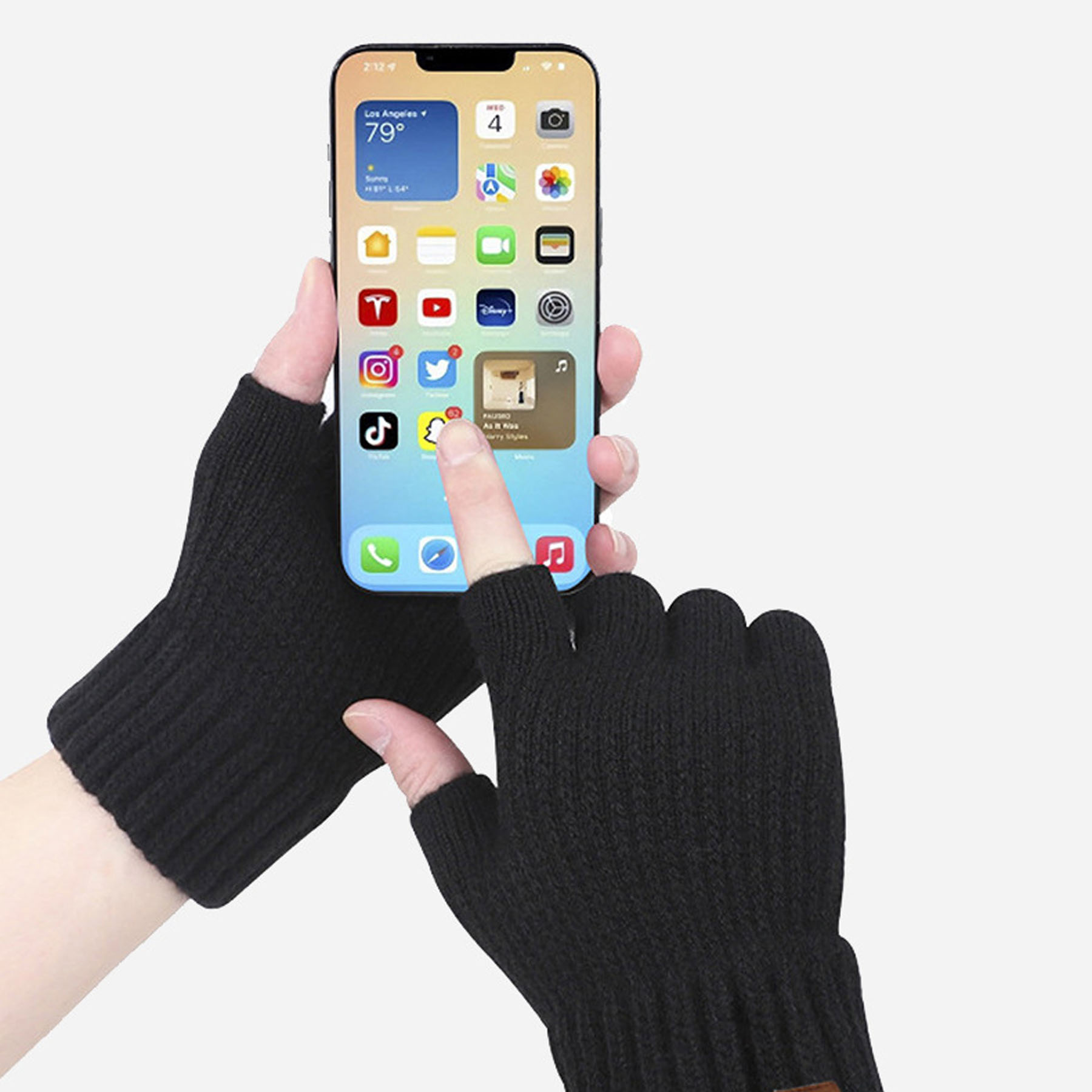Men's Warm Half-Finger Gloves 17