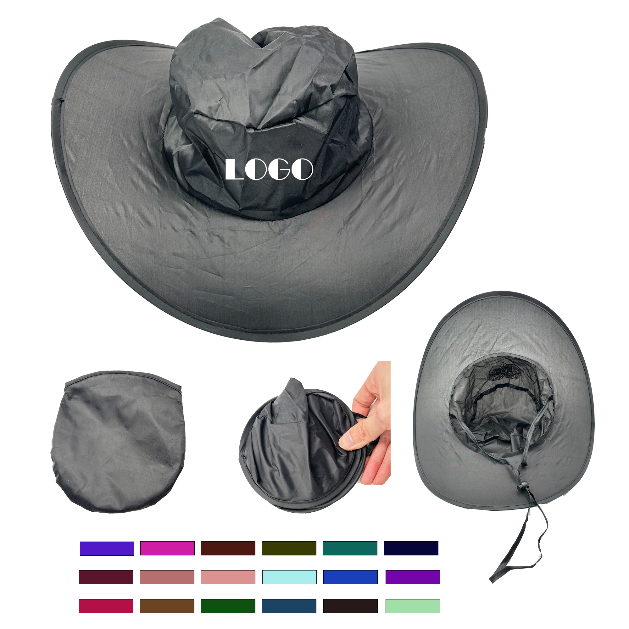 Foldable Cowboy Hat with Pouch 4