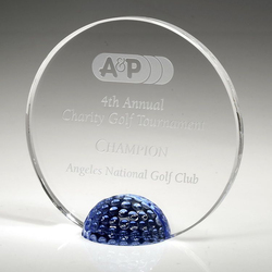 6 1/2" Crystal Award - Golf Jeweled Halo_D554CA