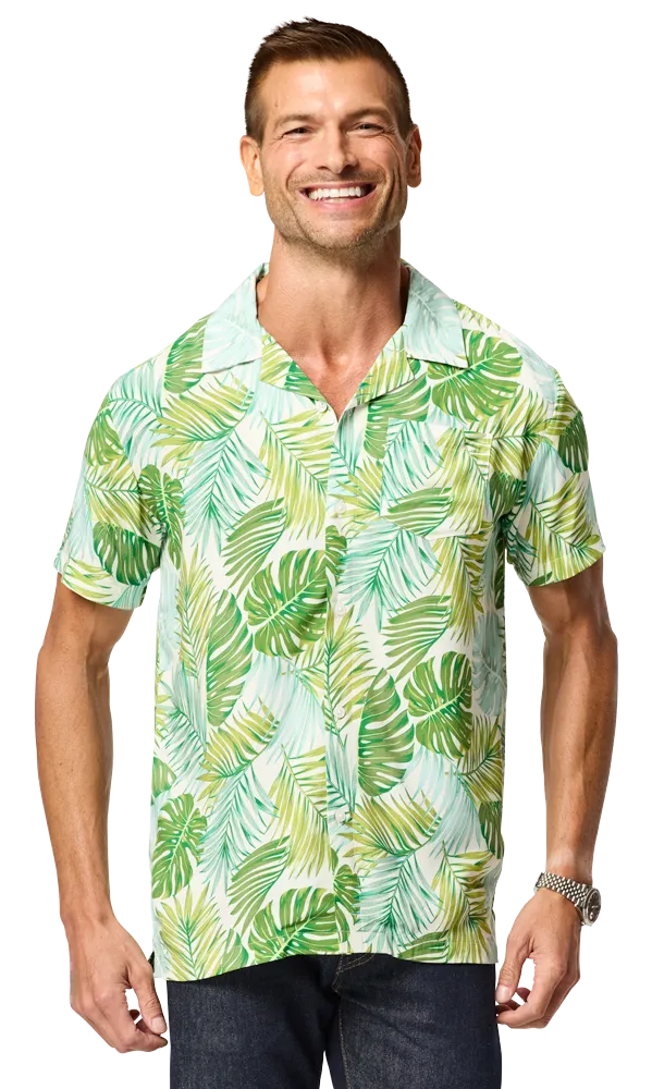 Adult Short-Sleeve Challis Camp Shirt