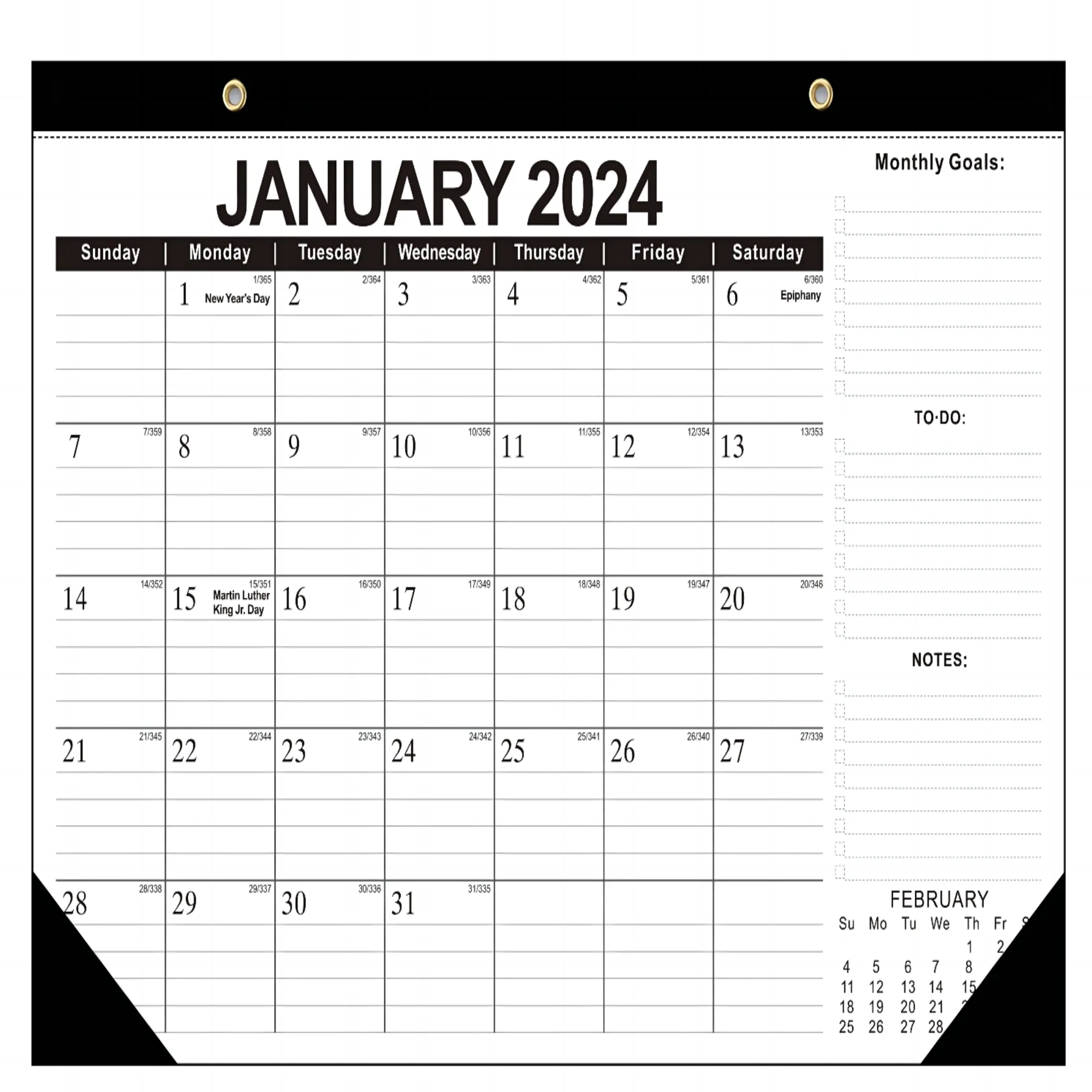 MOQ50 Full color 17''X 12'' Desk/Wall Calendar 13