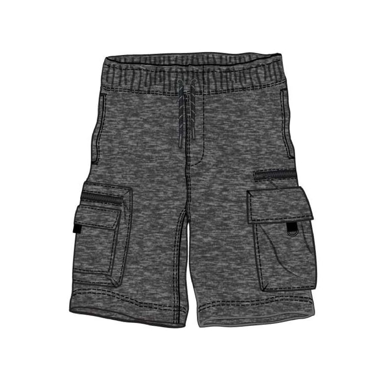 Boys Fleece Cargo Shorts - Size 8-18 Charcoal 3