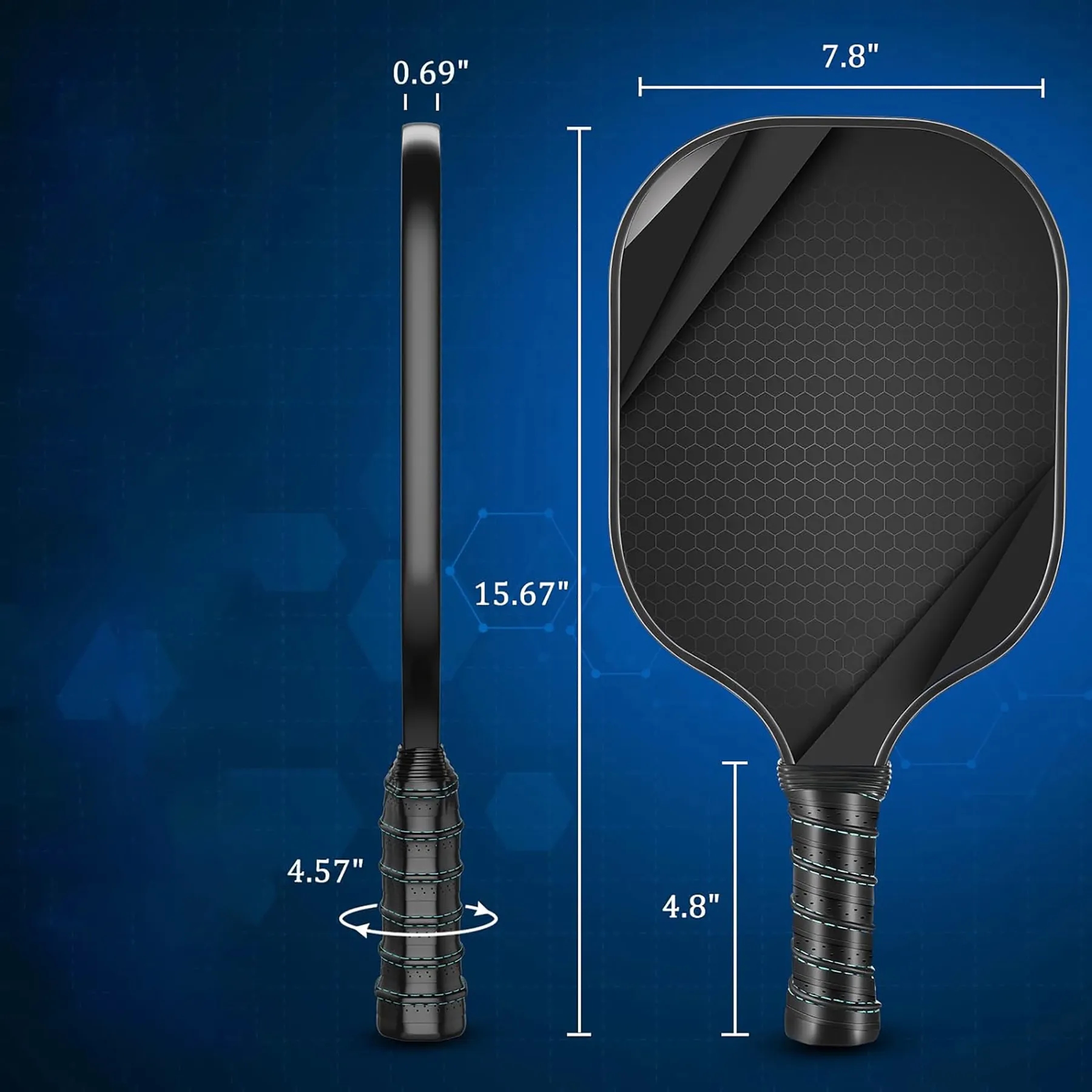 Graphite Pickleball Paddles Set 24