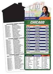 Magna-Card House Shape Magnet Football Schedules (3.5x9)
