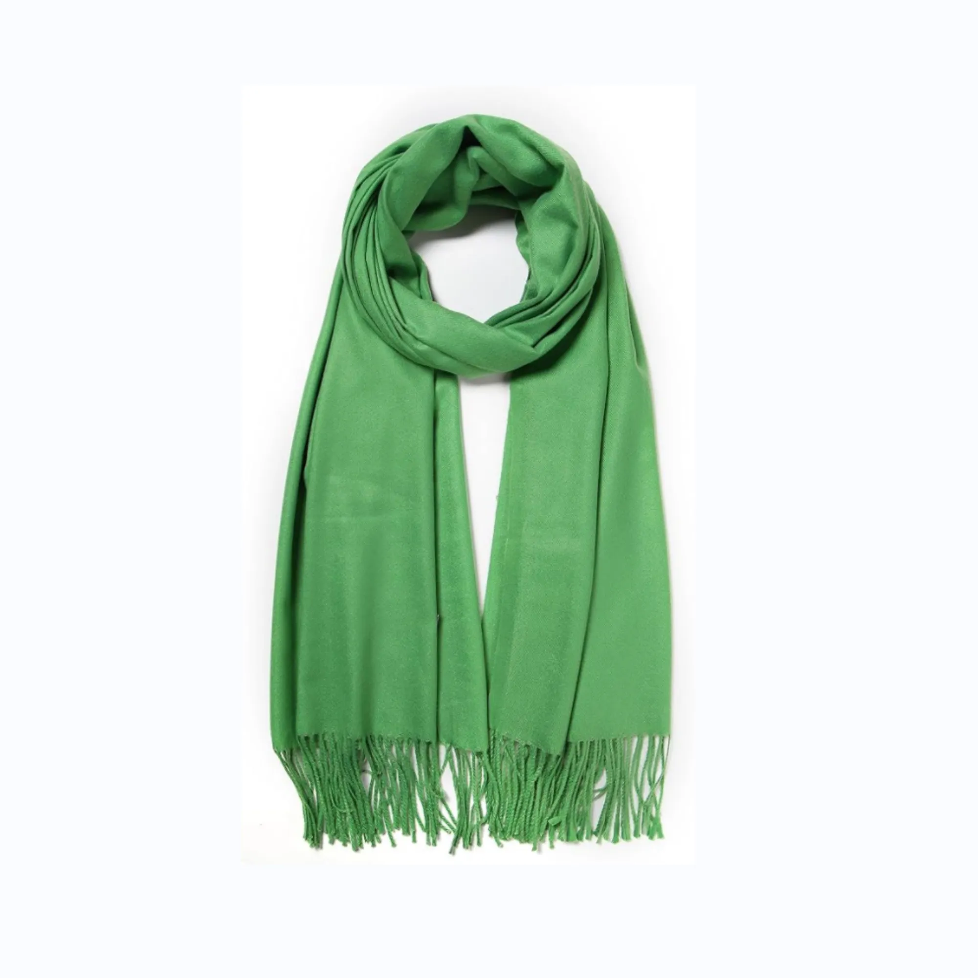 MOQ50 Cashmere Pashmina Woven Scarf & Fringes 16