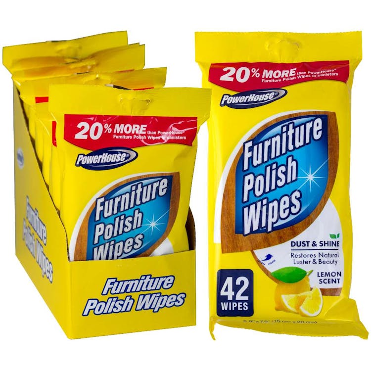 Furniture Polish Wipes Lemon 3