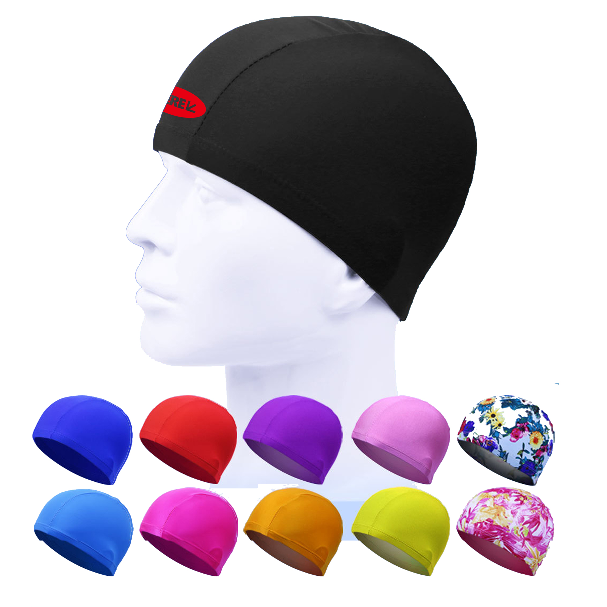 Polyester Swimming Caps For Long Hair 3