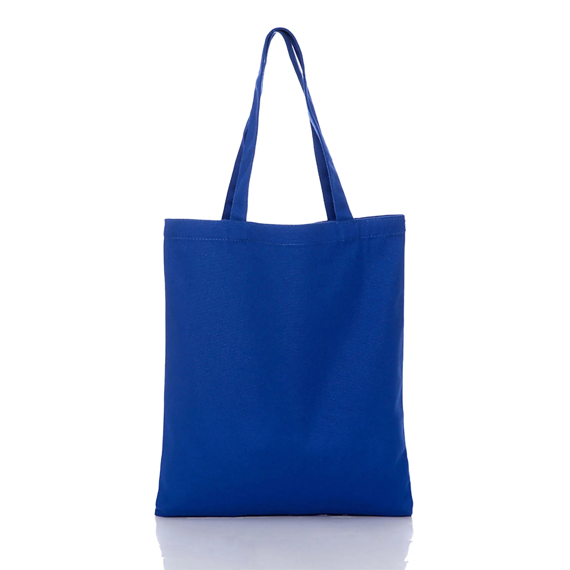 MOQ 10 Polyester Cotton Solid Color Hand-Held Canvas Bag, custom tote bag with logo imprint 25