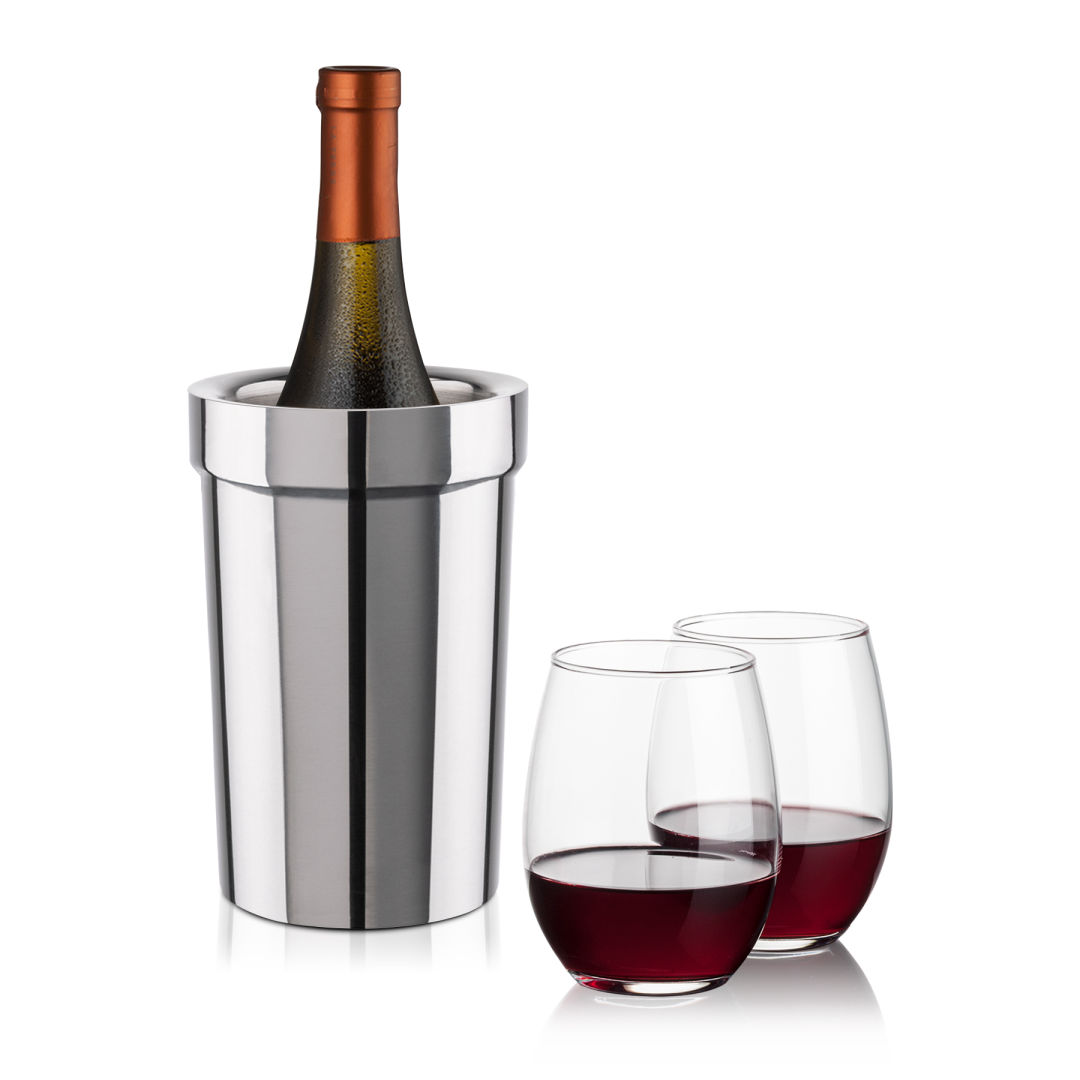 Milano Wine Cooler & Stanford Stemless Wine Set - Thumbnail 3