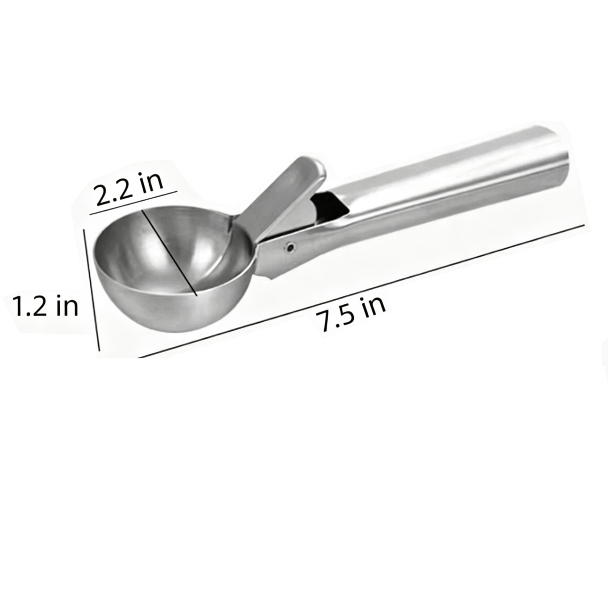7.5"2.2"Premium Ice Cream Scoop Trigger Ergonomic Handle 3