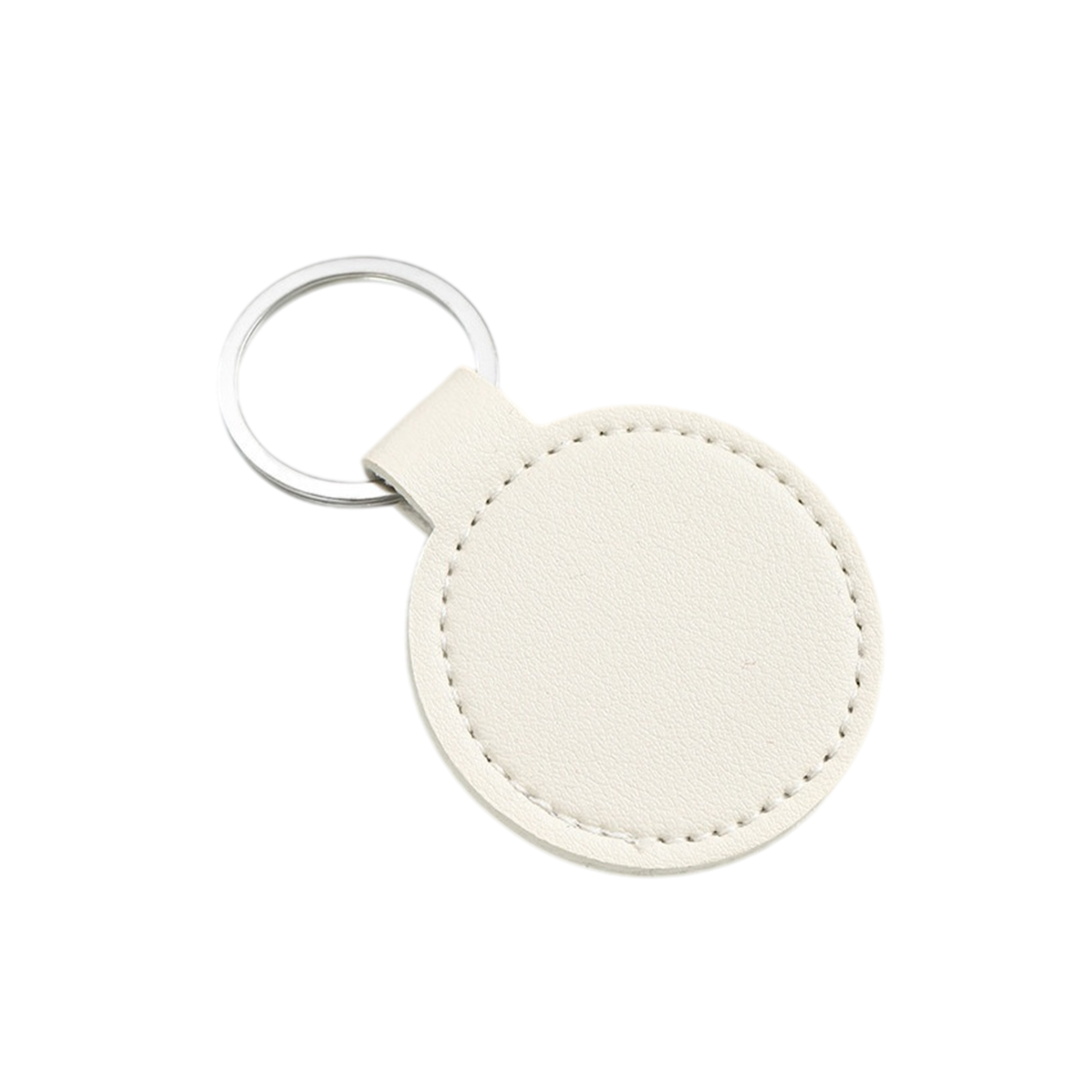 Round PU Leather Key Ring 5