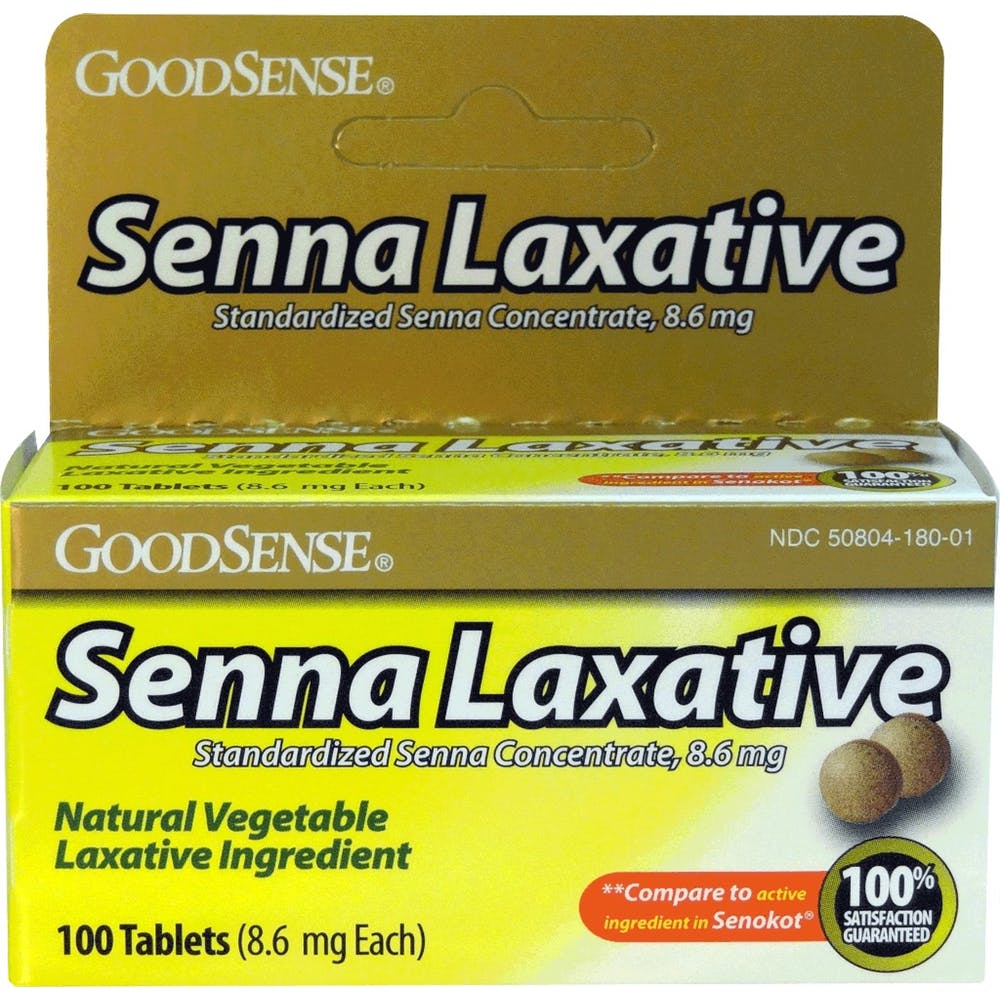 Senna Laxative - 8.6 mg Natural Vegetable 3