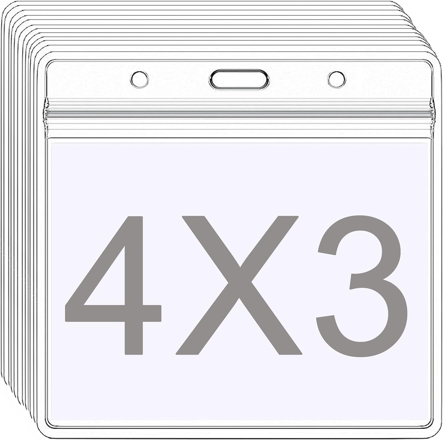 4" X 3" Horizontal Clear Vinyl Badge Holders 8