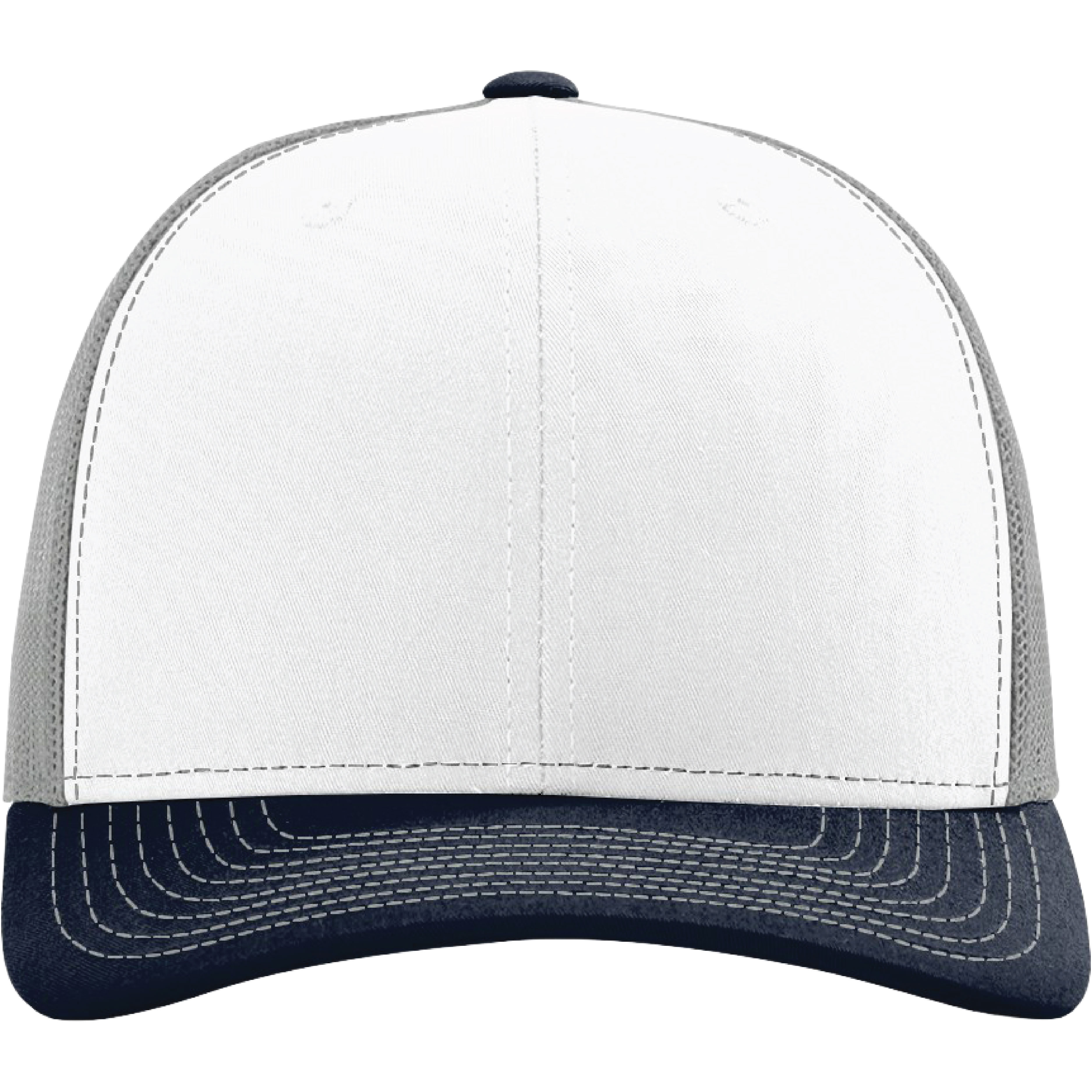 Richardson 112 6-Panel Snapback Trucker Hat w/Leatherette Adhesive Patches or Embroidery 487