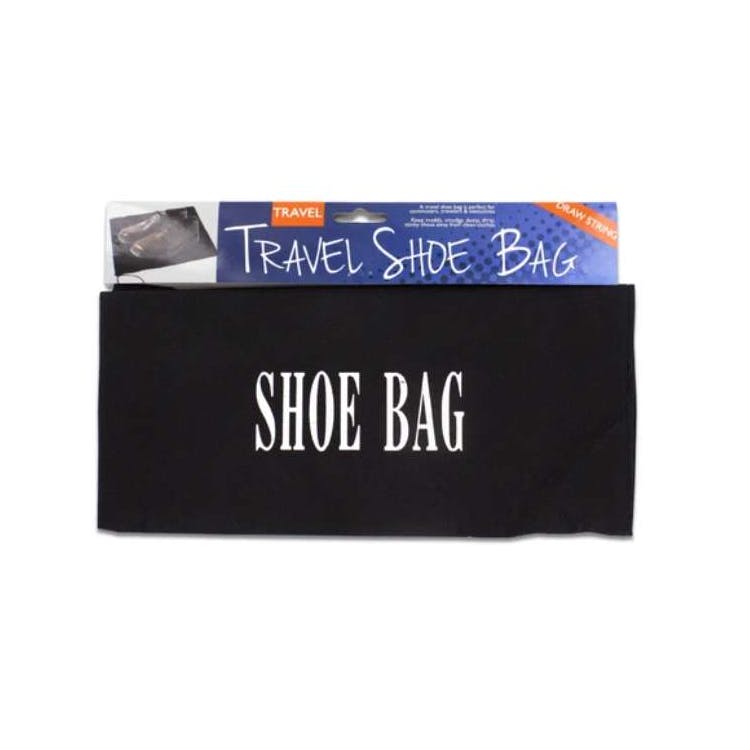 Drawstring Travel Shoe Bags Black 16"x12" 3