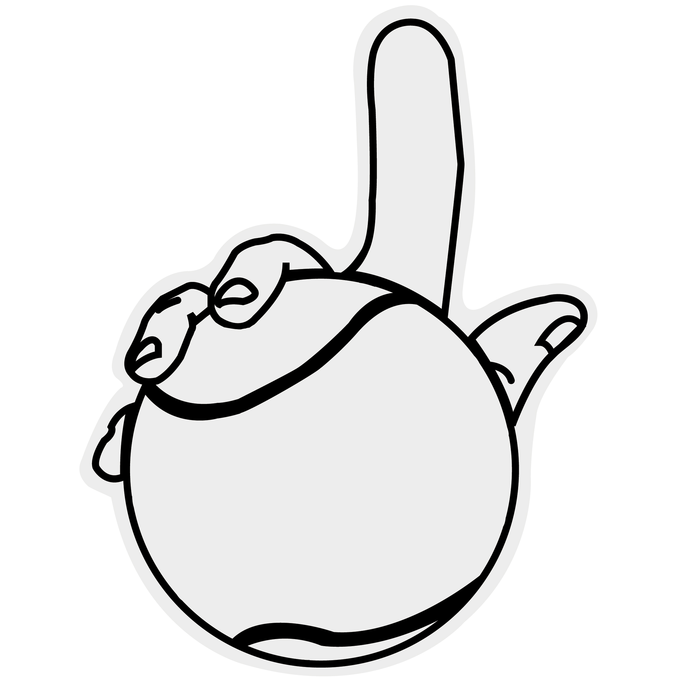 Large Tennis Ball Hand 48