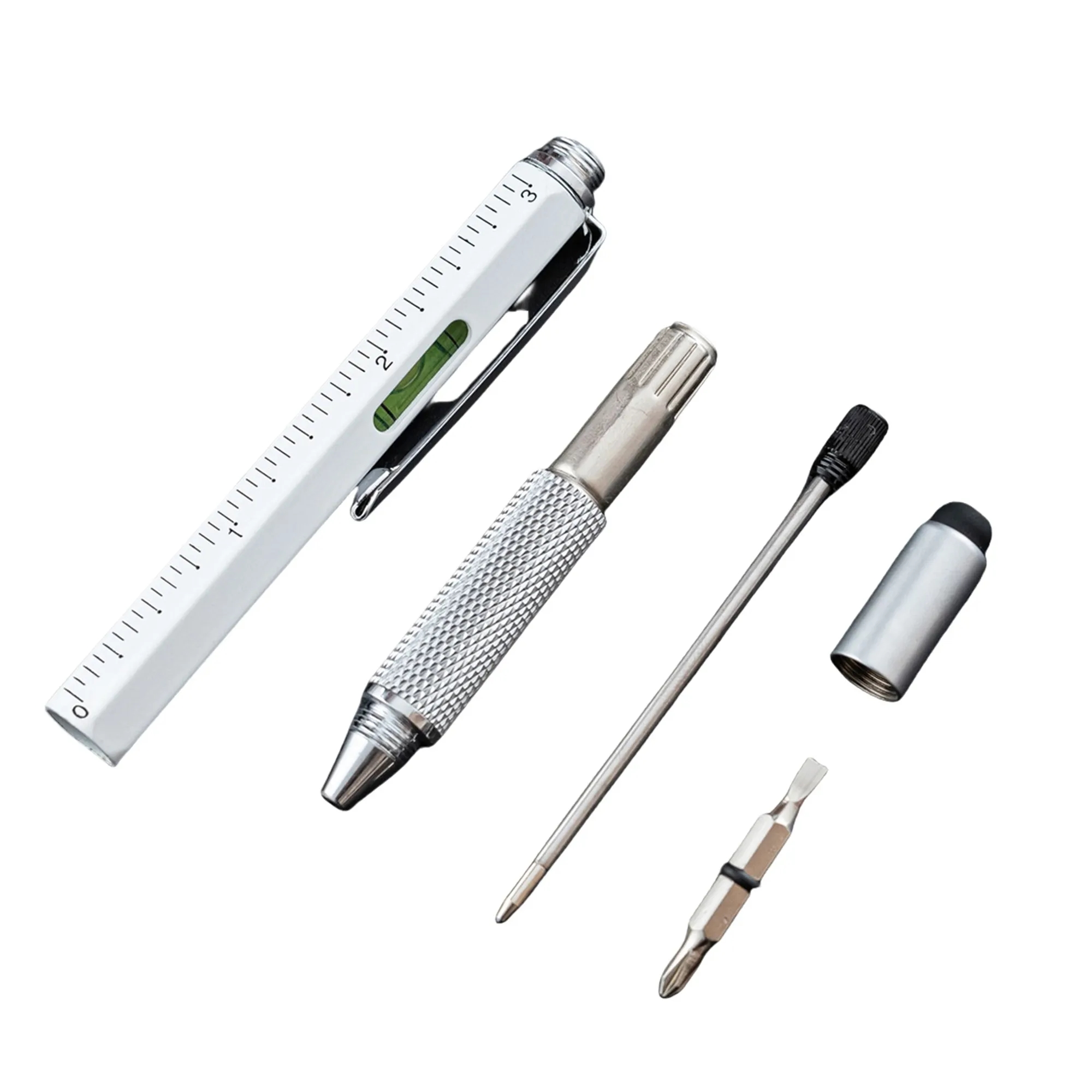 Metal 6 in 1 Multitool Stylus Ruler Ballpoint Pen 42