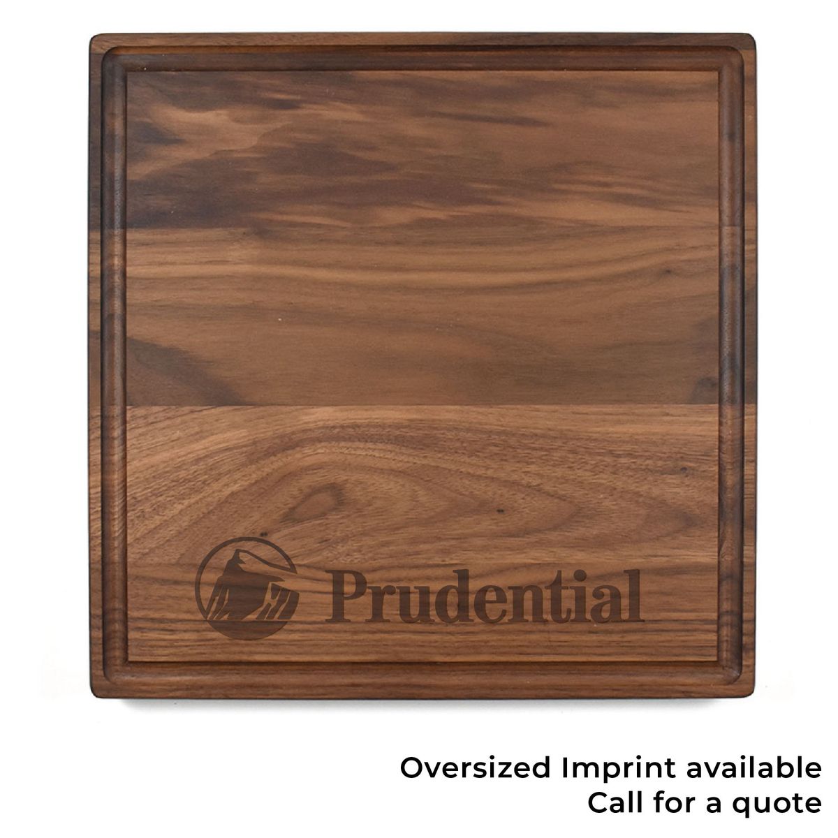 12 x 12" Walnut Square Cutting Board with Juice Groove - Thumbnail 5