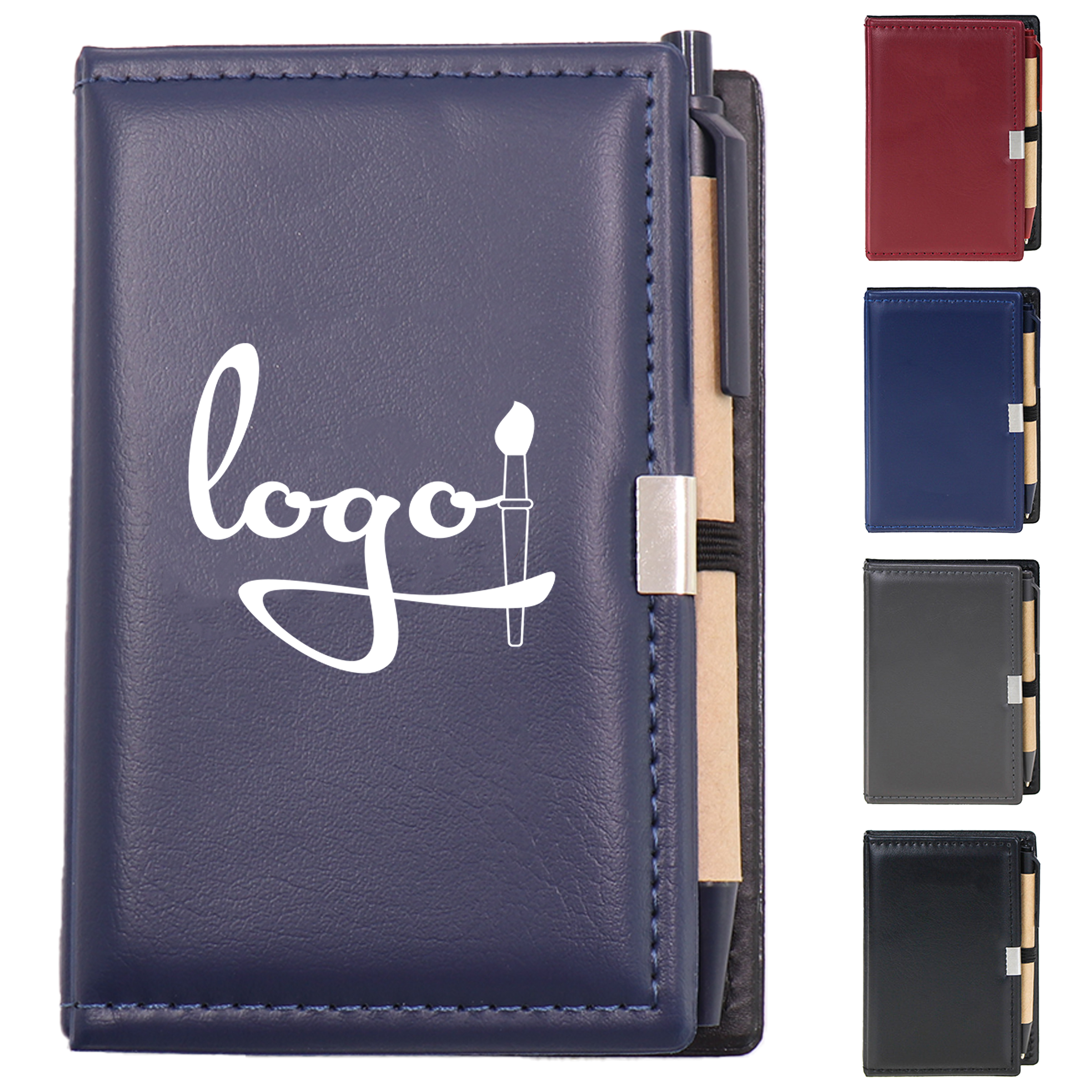 Notebook With Pen And Sticky Notes