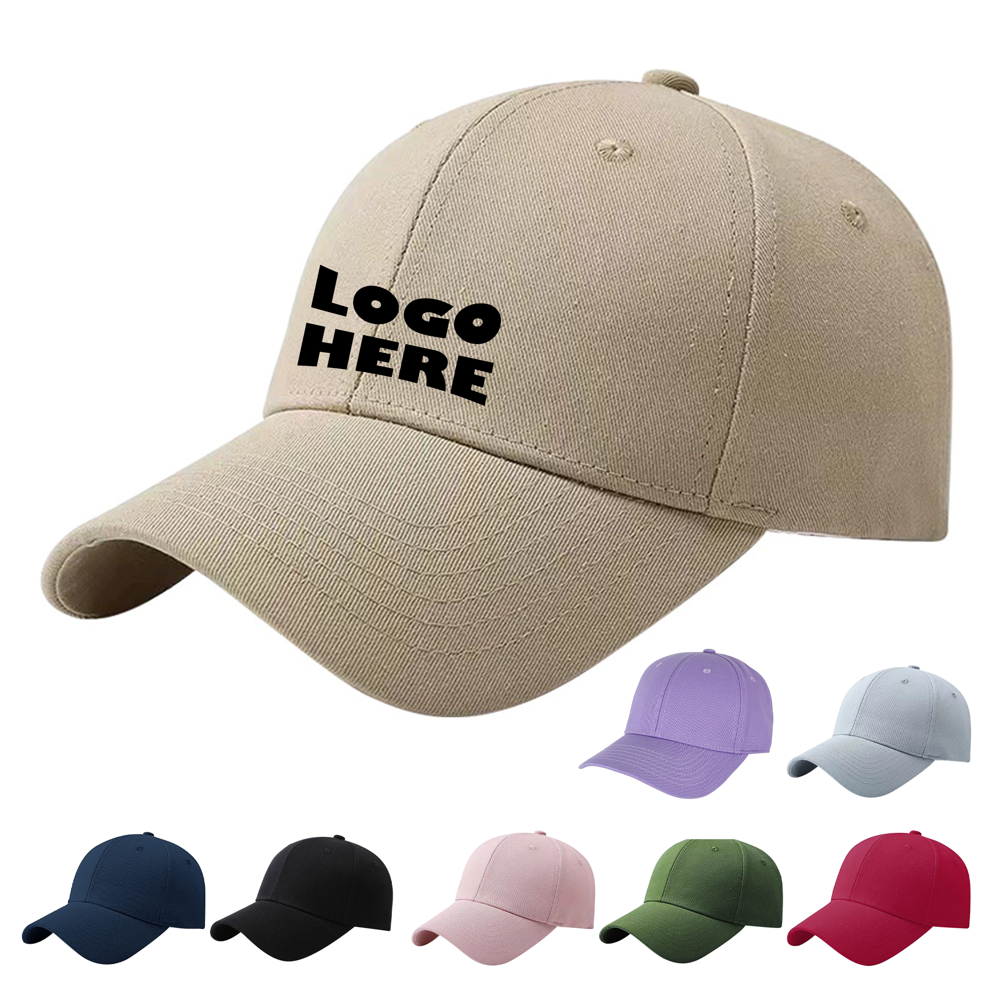 Cotton Baseball Cap With Printed Embroidery 5