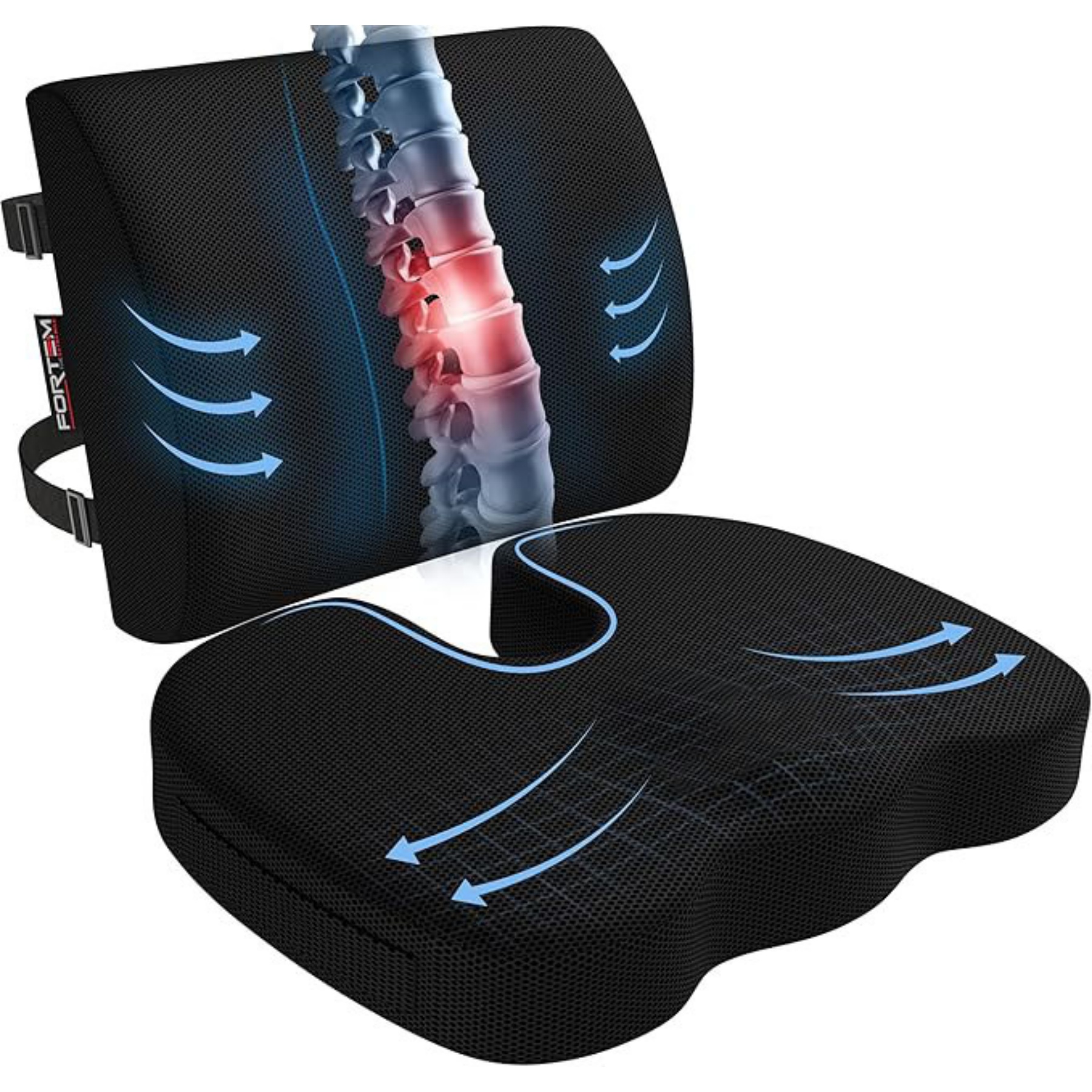Memory Foam Seat Cushion and Lumbar Support 34