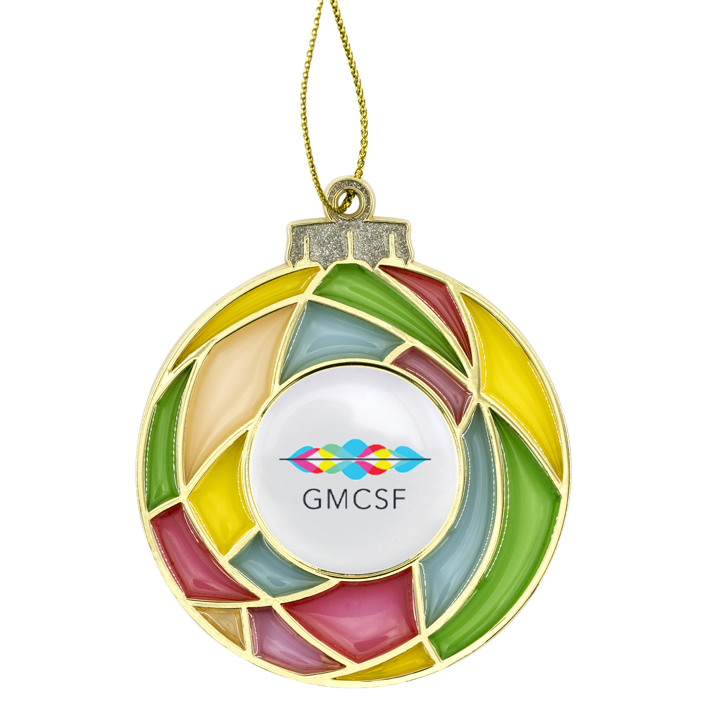 Stained Glass Bulb Holiday Ornament 6