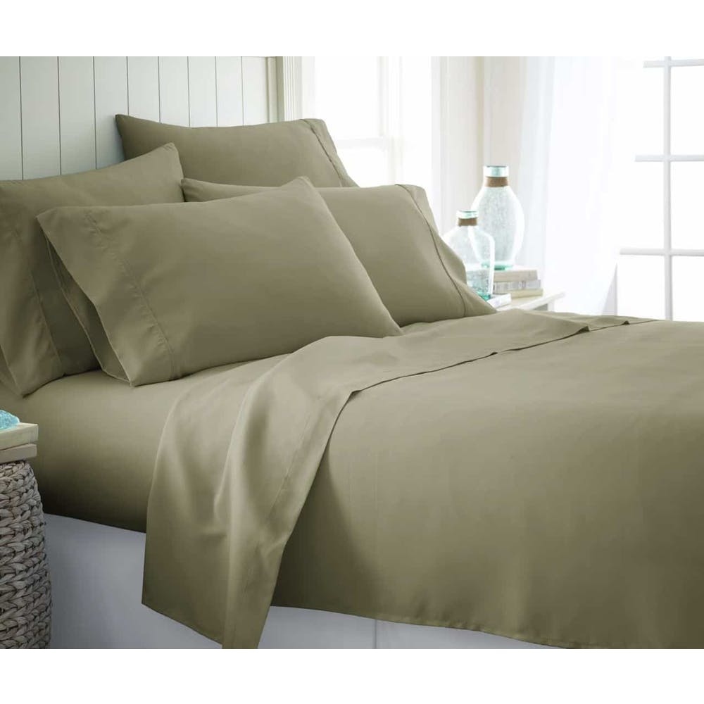 Microfiber Bed Sheets - Sage Twin XL 4 Piece Set 3