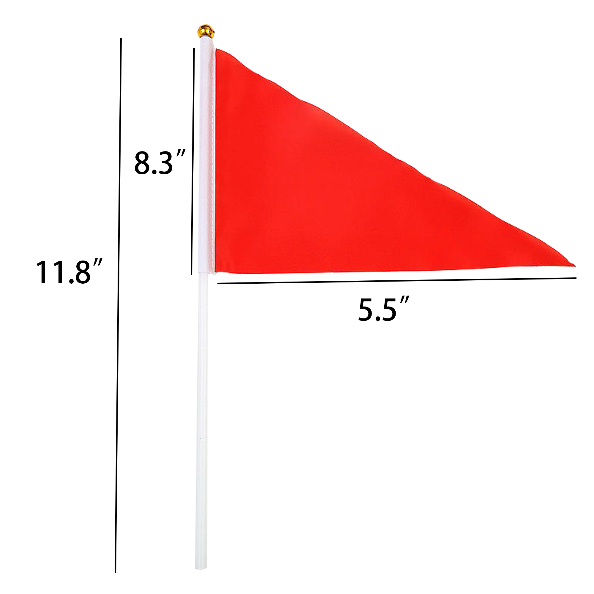 Personalized Triangle Flag with Plastic Sticks 7