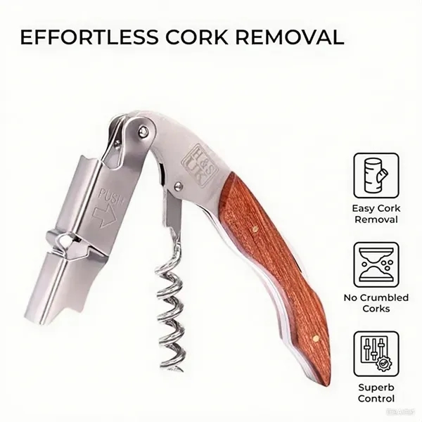 Steel Wine Opener with Ergonomic Corkscrew for Bottles 14