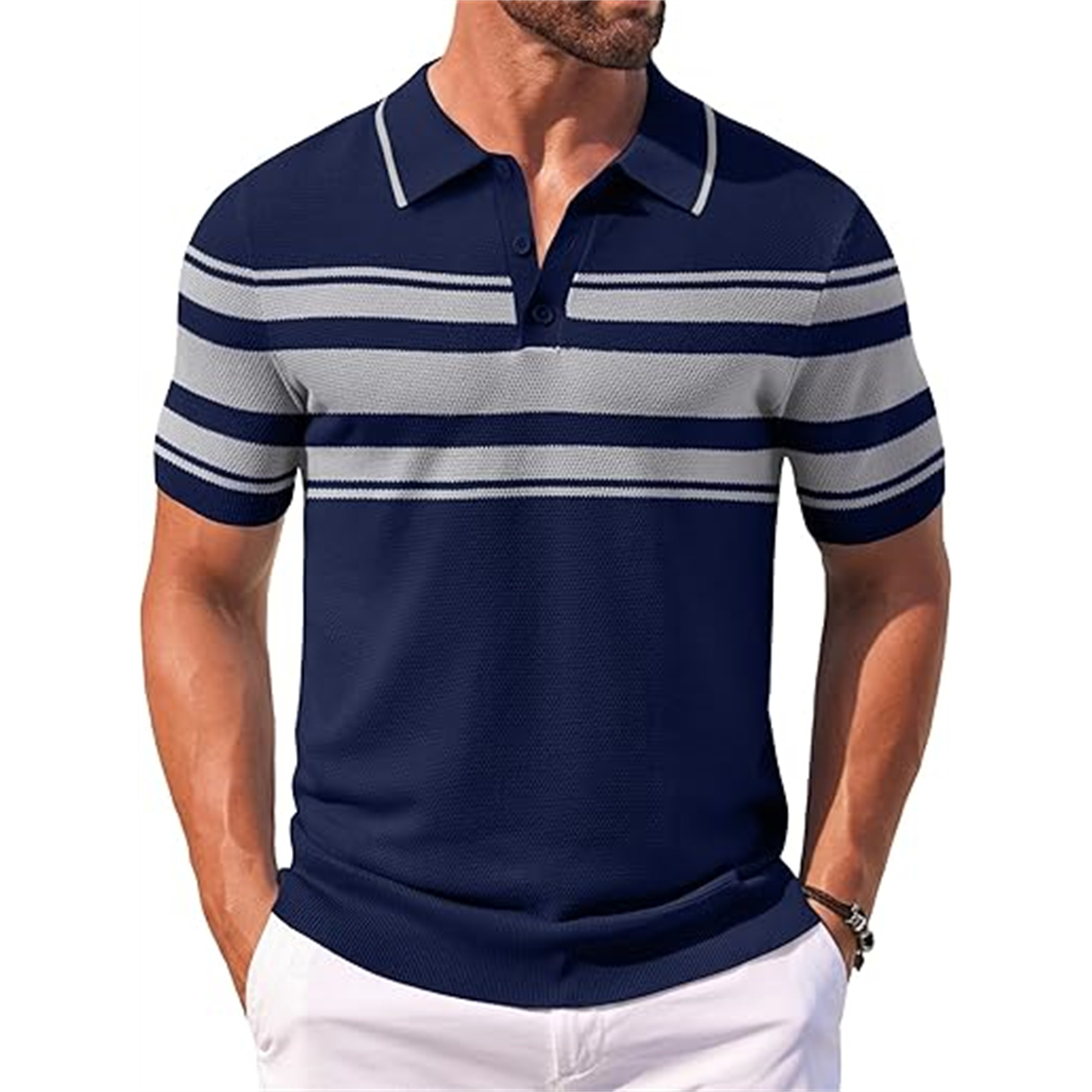 Men's Knit Golf Polo Shirt 37