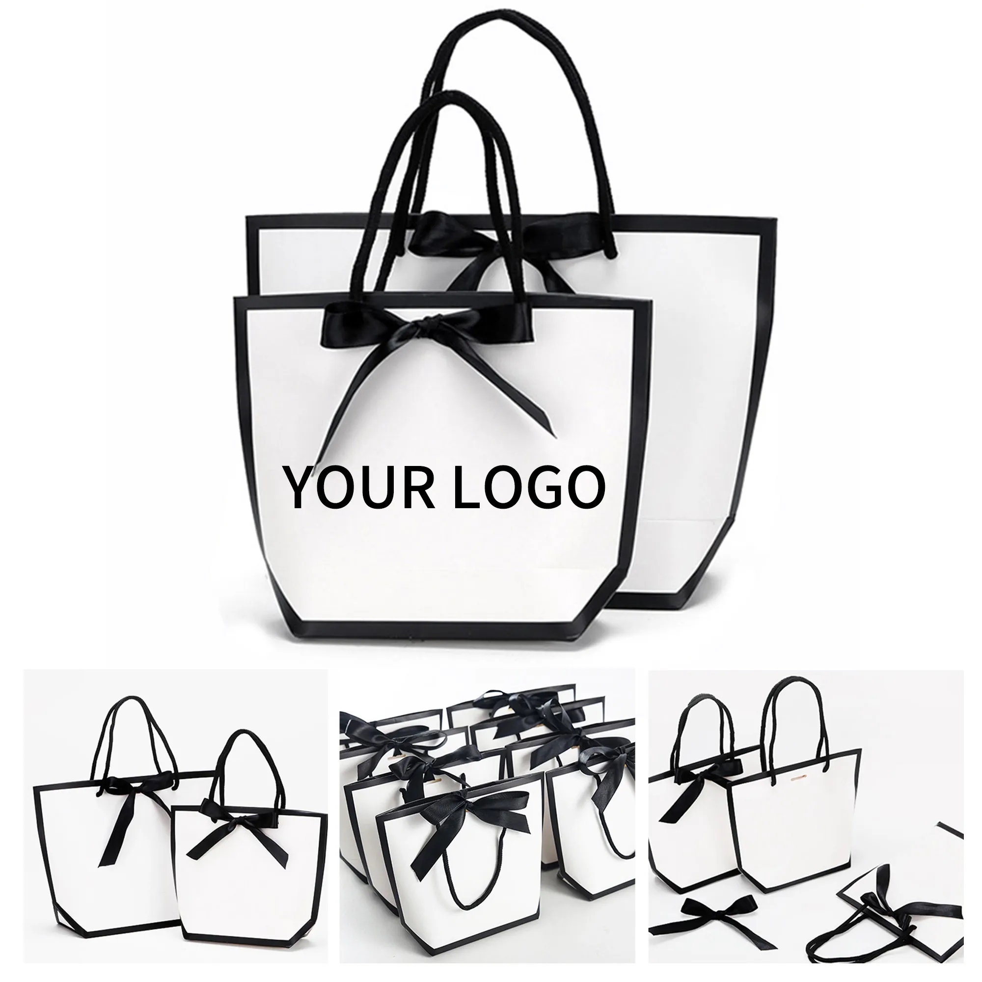 High Quality Paper Gift Wrap Tote Bag for Retail or Gifts