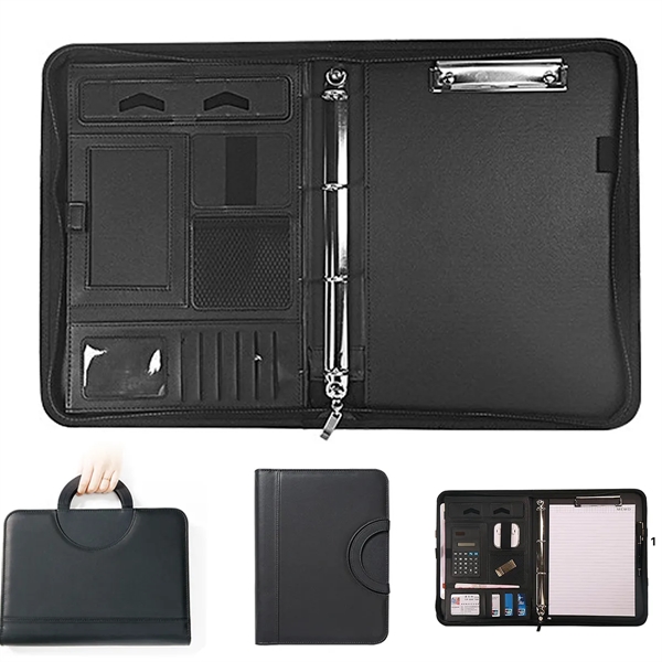 A4 Business Padfolio Folder with Zipper