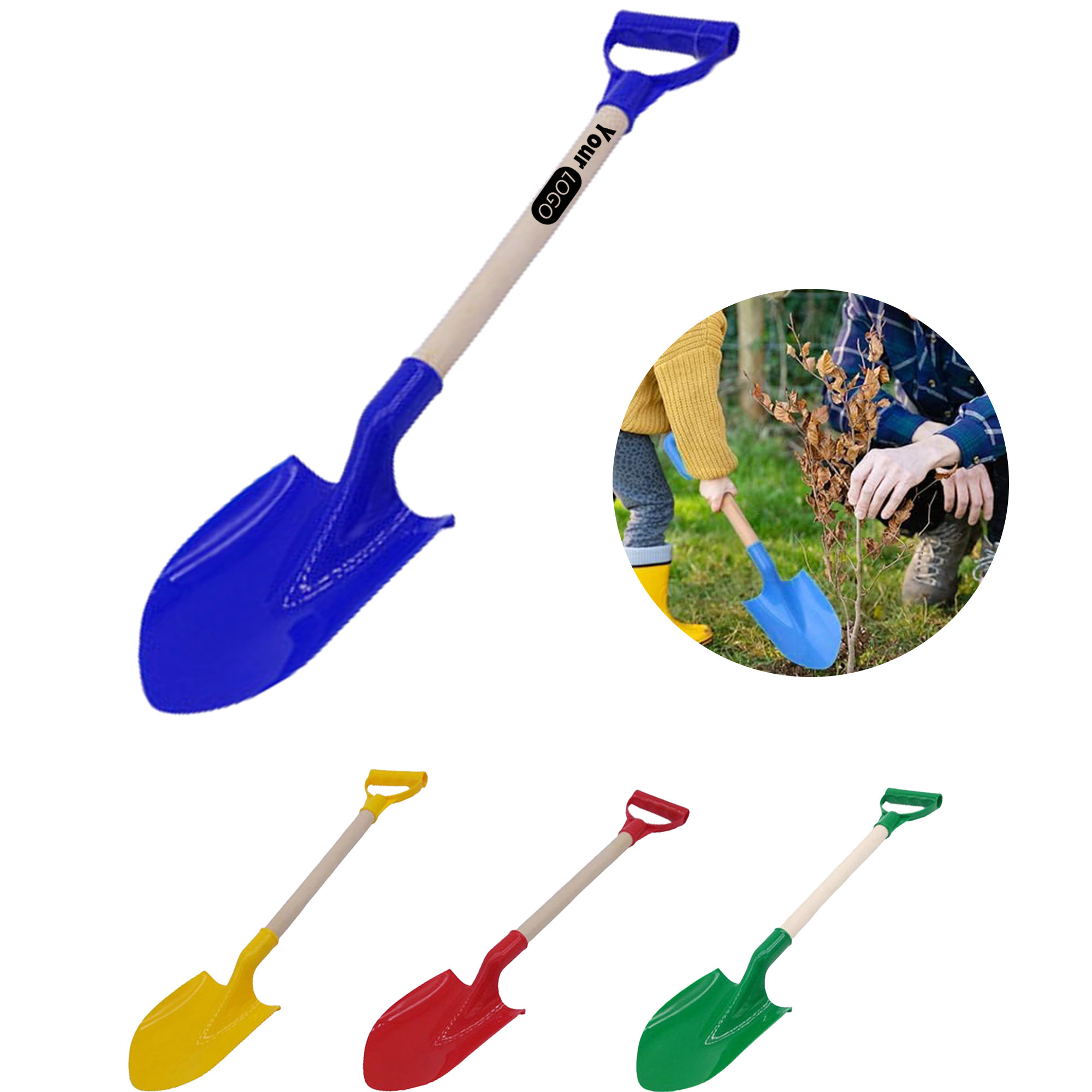 Kids Beach Spade With Wood Handle 5
