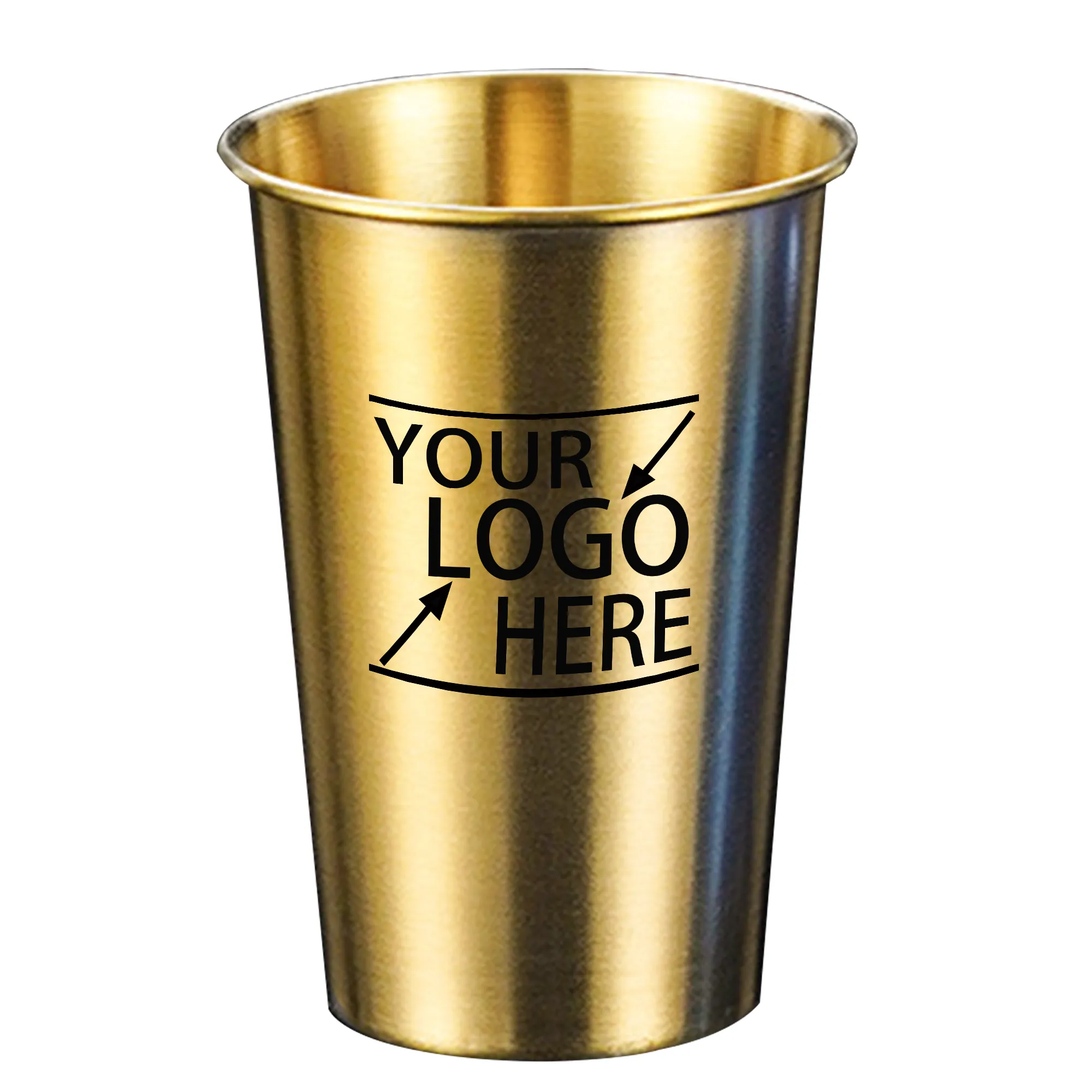 20oz Golden Stainless Steel Pint Cup 6