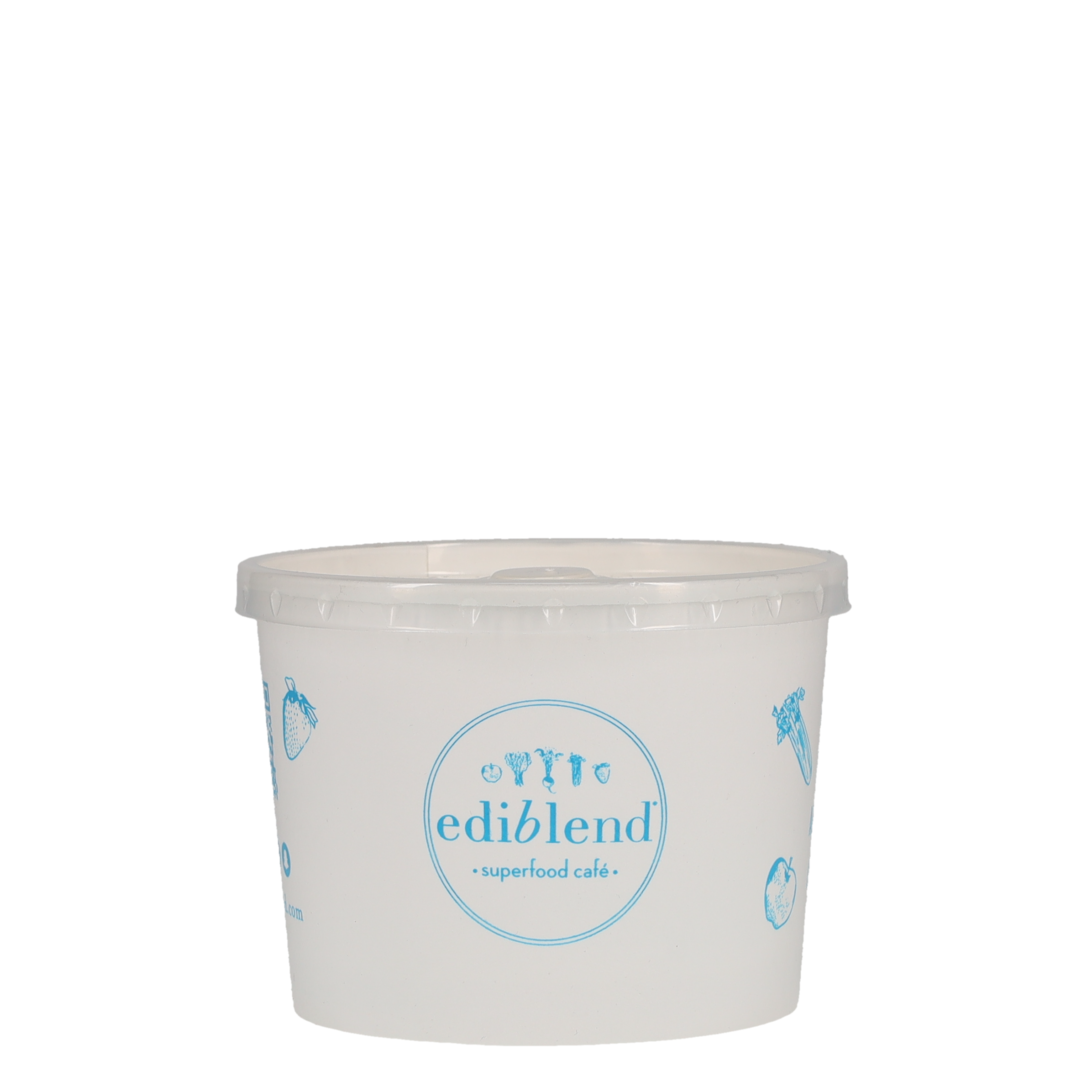 16 oz Food Container Paper Vented Lid Clear 5