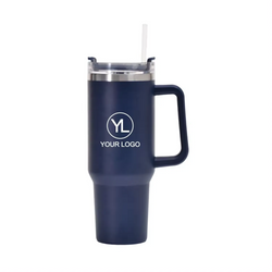 40 Oz. Vacuum Stainless Steel Tumbler with Handle & Straw